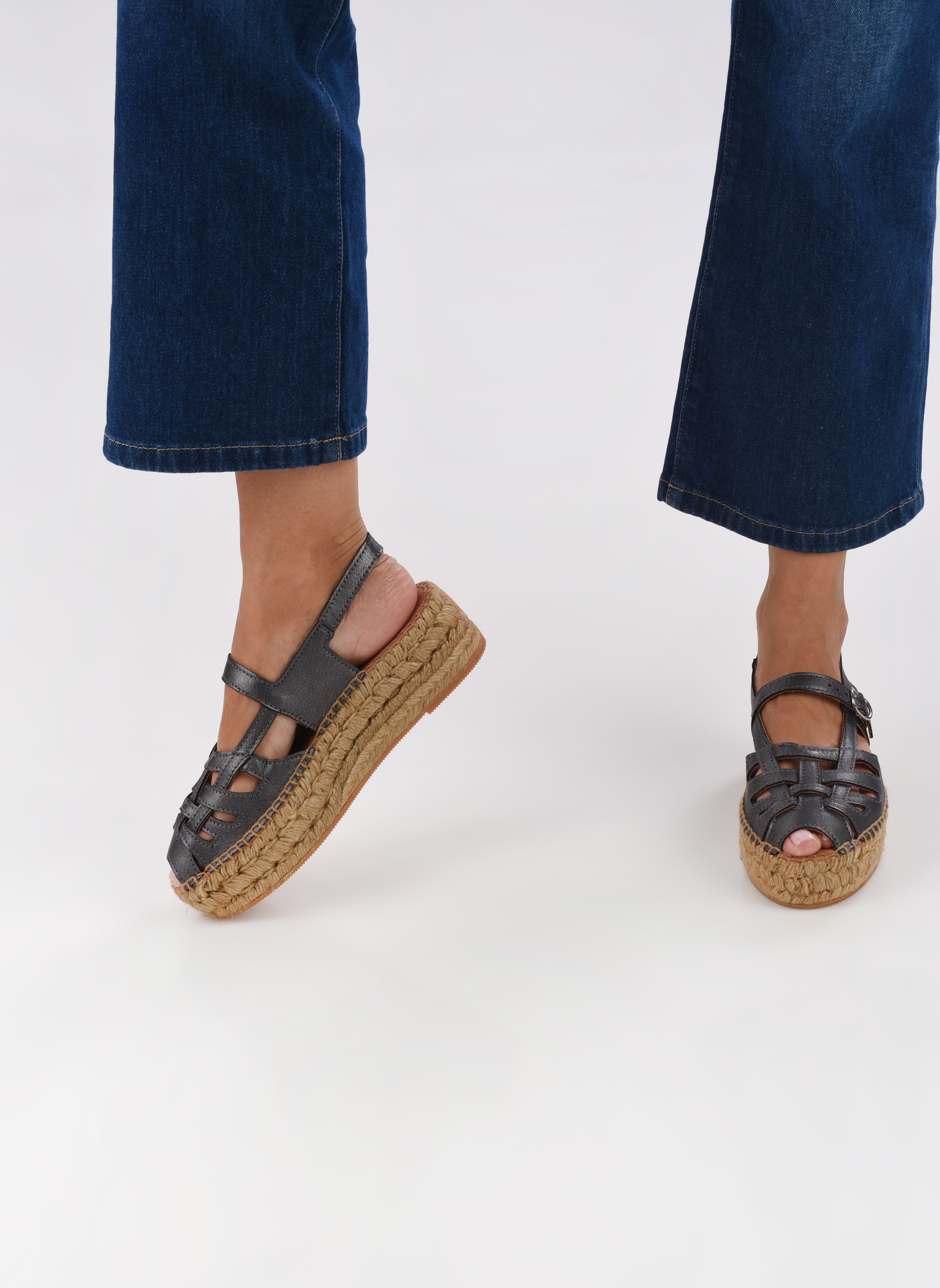 Espadrilles compensées et plateformes Thalis Double femme argent Naguisa Espadrilles compensées et plateformes Thalis Double femme argent GREY METAL
