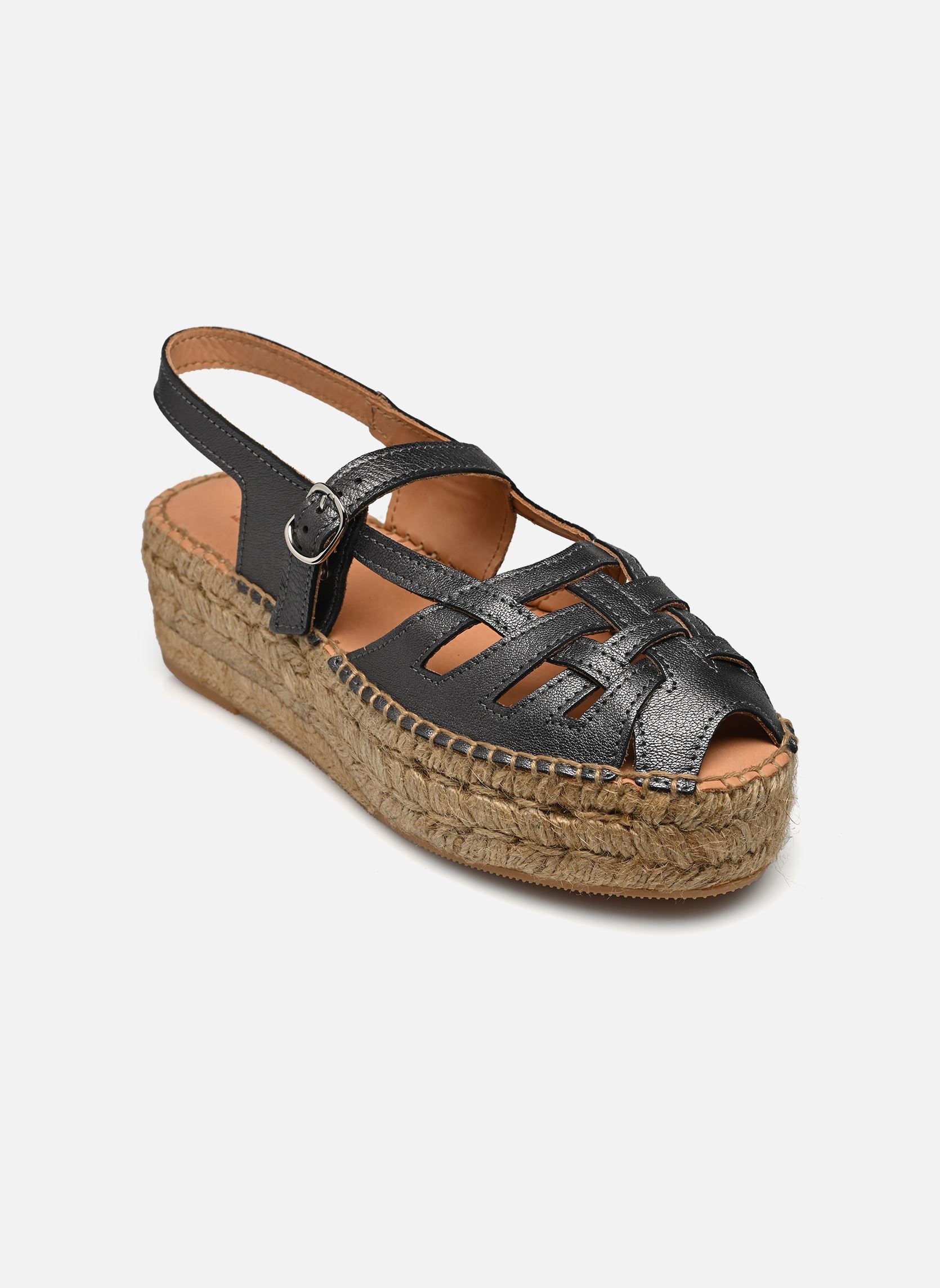 Espadrilles compensées et plateformes Thalis Double femme argent Naguisa Espadrilles compensées et plateformes Thalis Double femme argent GREY METAL