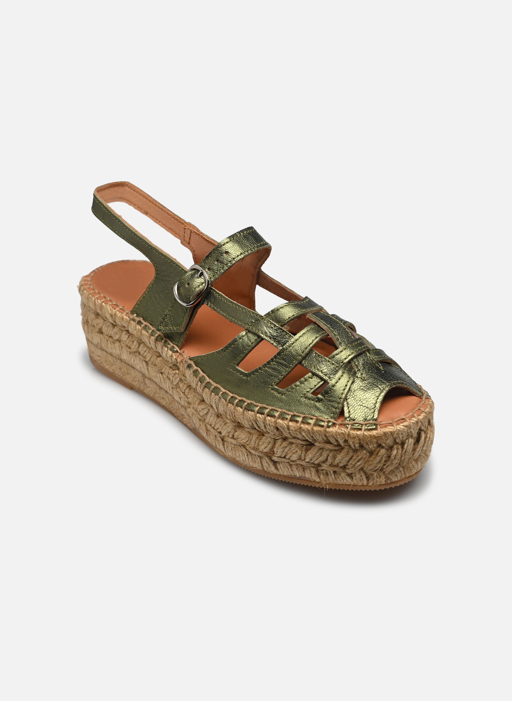 Keil- und Plateau-Espadrilles Thalis Double damen grün Naguisa Keil- und Plateau-Espadrilles Thalis Double damen grün OLIVE METAL