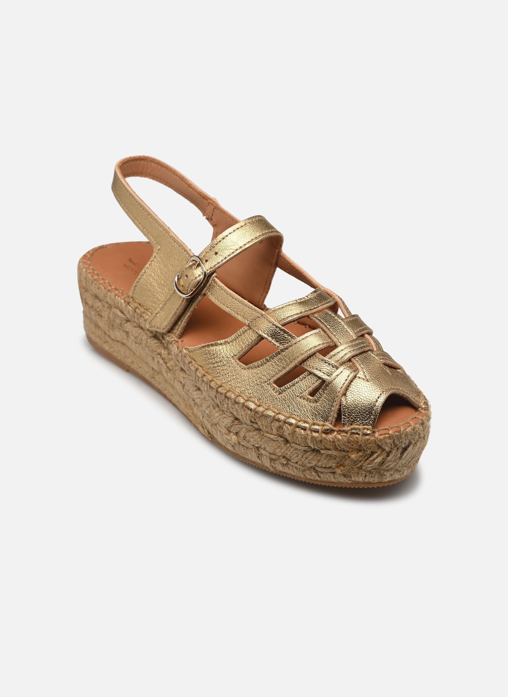 Espadrilles compensées et plateformes Thalis Double femme or et bronze Naguisa Espadrilles compensées et plateformes Thalis Double femme or et bronze LIGHT GOLD NEW