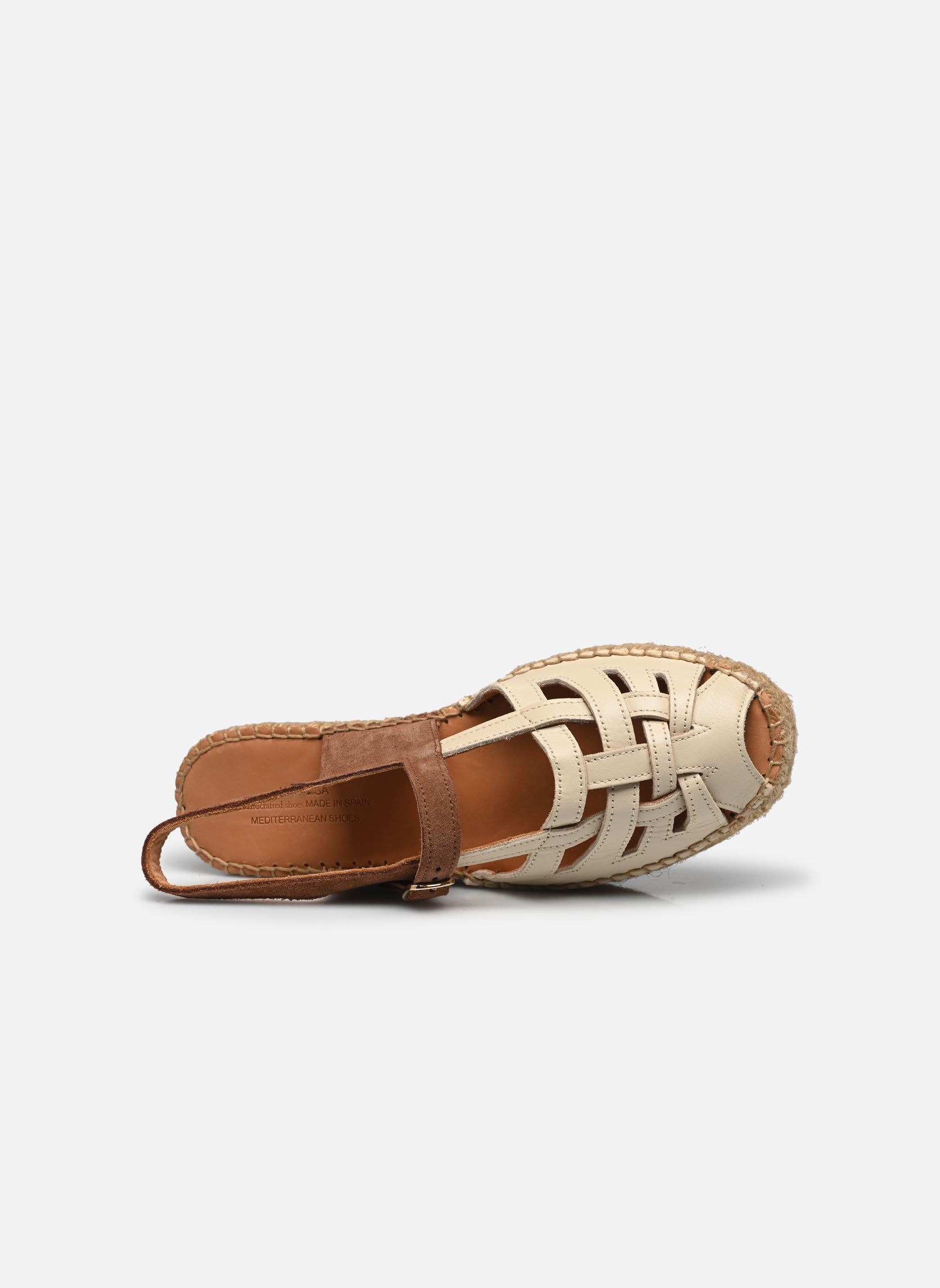 Espadrilles met sleehak en plateau Thalis Double dames wit Naguisa Espadrilles met sleehak en plateau Thalis Double dames wit ECRU BROWN