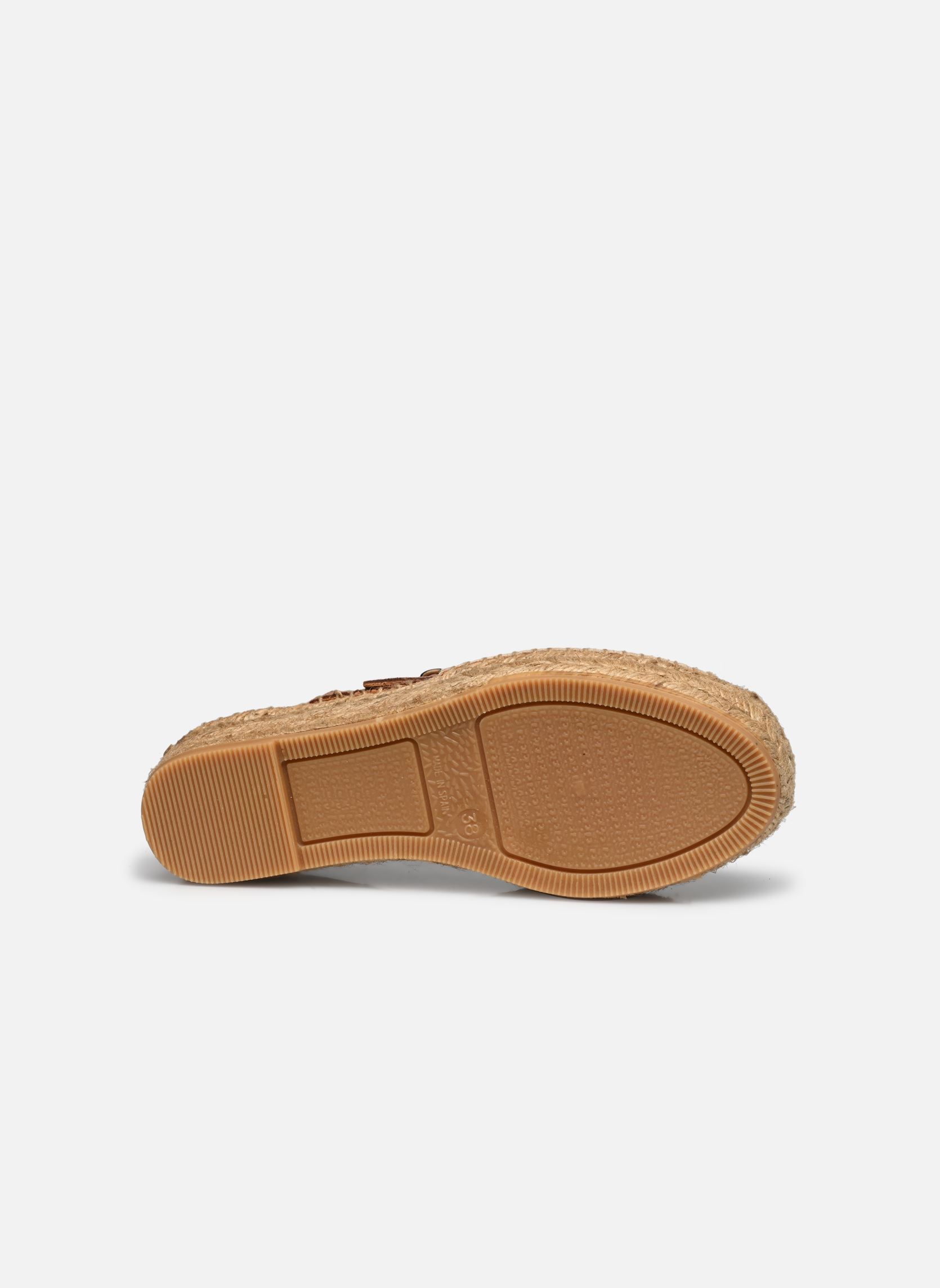 Espadrilles met sleehak en plateau Thalis Double dames wit Naguisa Espadrilles met sleehak en plateau Thalis Double dames wit ECRU BROWN