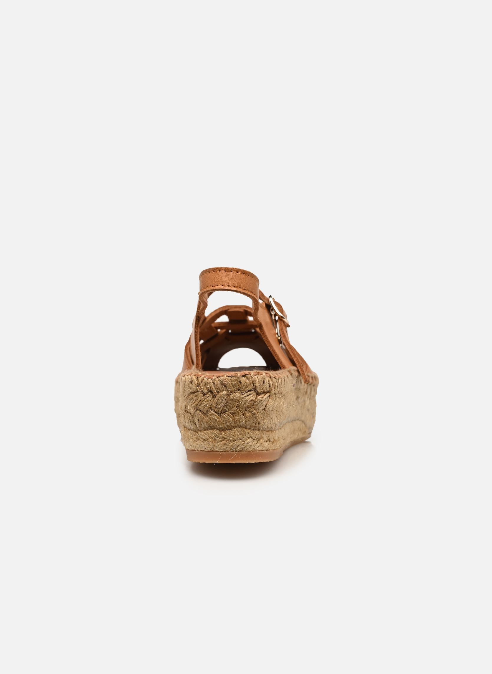 Espadrilles met sleehak en plateau Thalis Double dames beige Naguisa Espadrilles met sleehak en plateau Thalis Double dames beige LIGHT BROWN