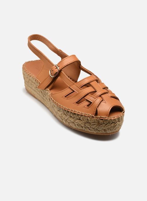 Naguisa Keil- und Plateau-Espadrilles Thalis Double damen beige