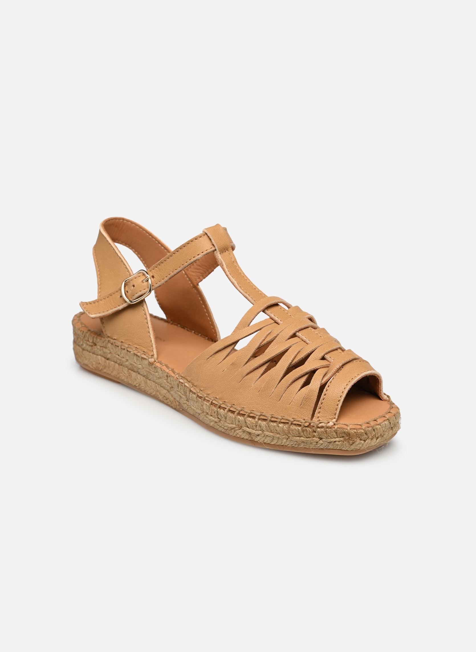 Espadrilles plates Fois femme marron Naguisa Espadrilles plates Fois femme marron CAMEL