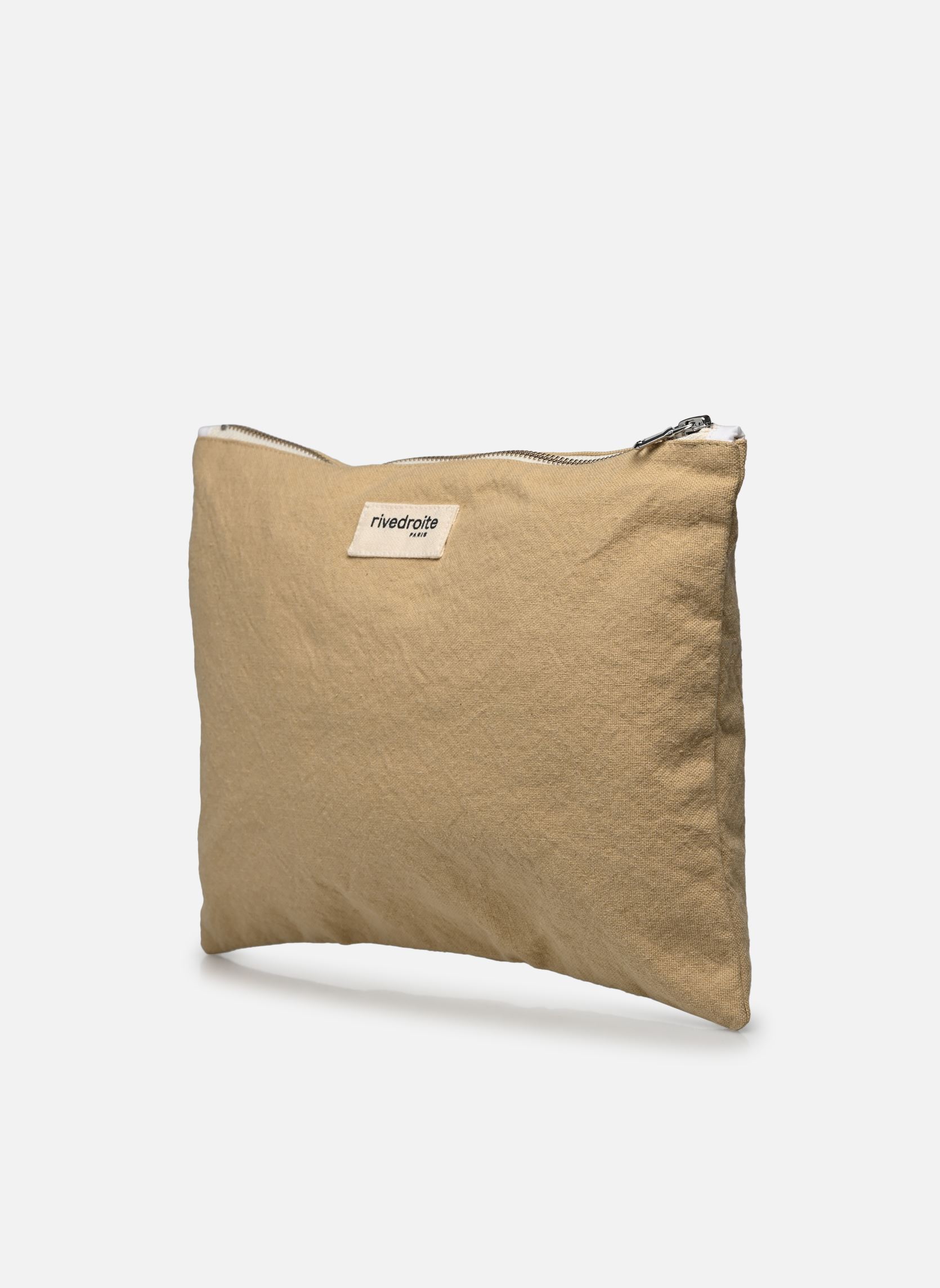 Pochettes Barbette - The Cool Pouch- Recycled Cott femme marron RIVE DROITE PARIS Pochettes Barbette - The Cool Pouch- Recycled Cott femme marron Sand