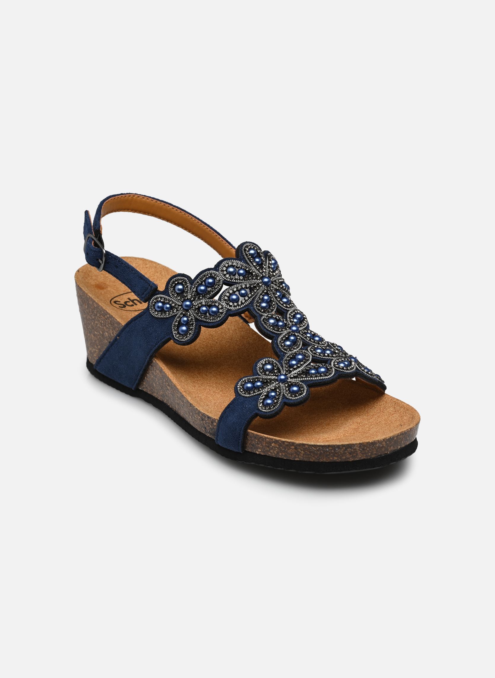 Sandali con zeppa e plateau PALINURO T-BAR SANDAL COMFORT donna blu Scholl Sandali con zeppa e plateau PALINURO T-BAR SANDAL COMFORT donna blu Navy Blue