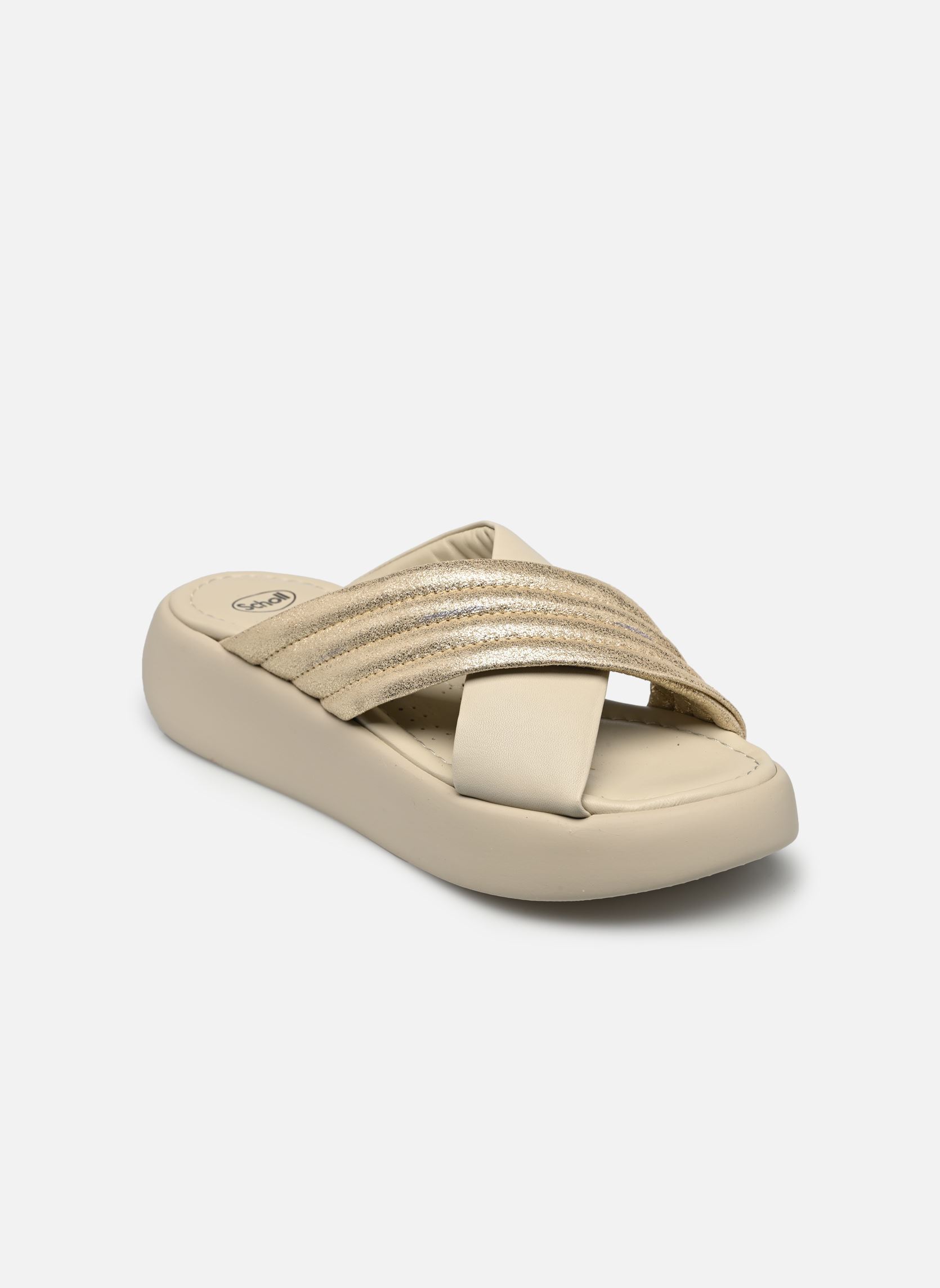 Mules BOCA CROSS COMFORT femme or et bronze Scholl Mules BOCA CROSS COMFORT femme or et bronze Platinum (Gold)