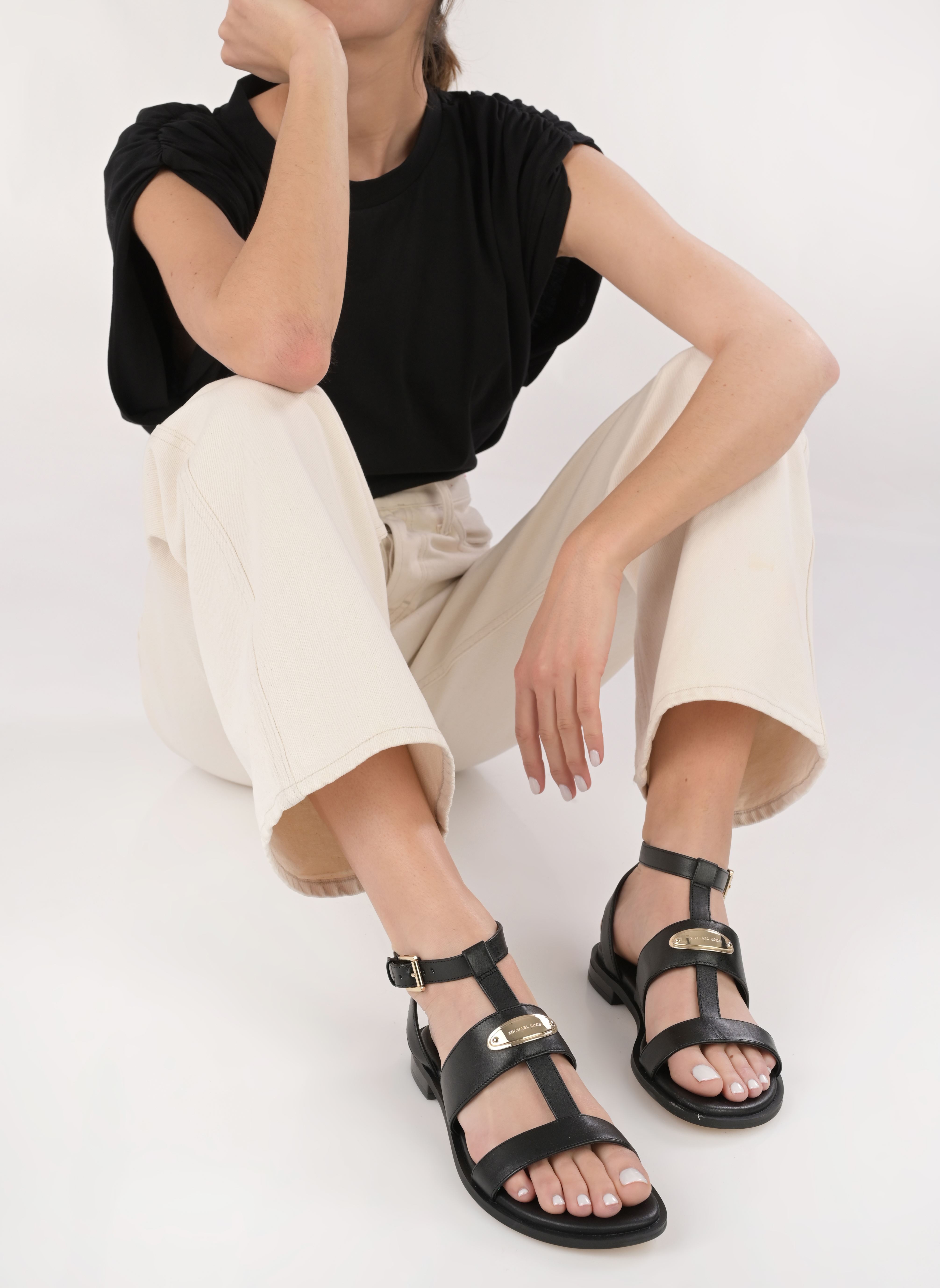 Sandalen met sleehak en plateau DARCY SANDAL dames zwart Michael Michael Kors Sandalen met sleehak en plateau DARCY SANDAL dames zwart BLACK