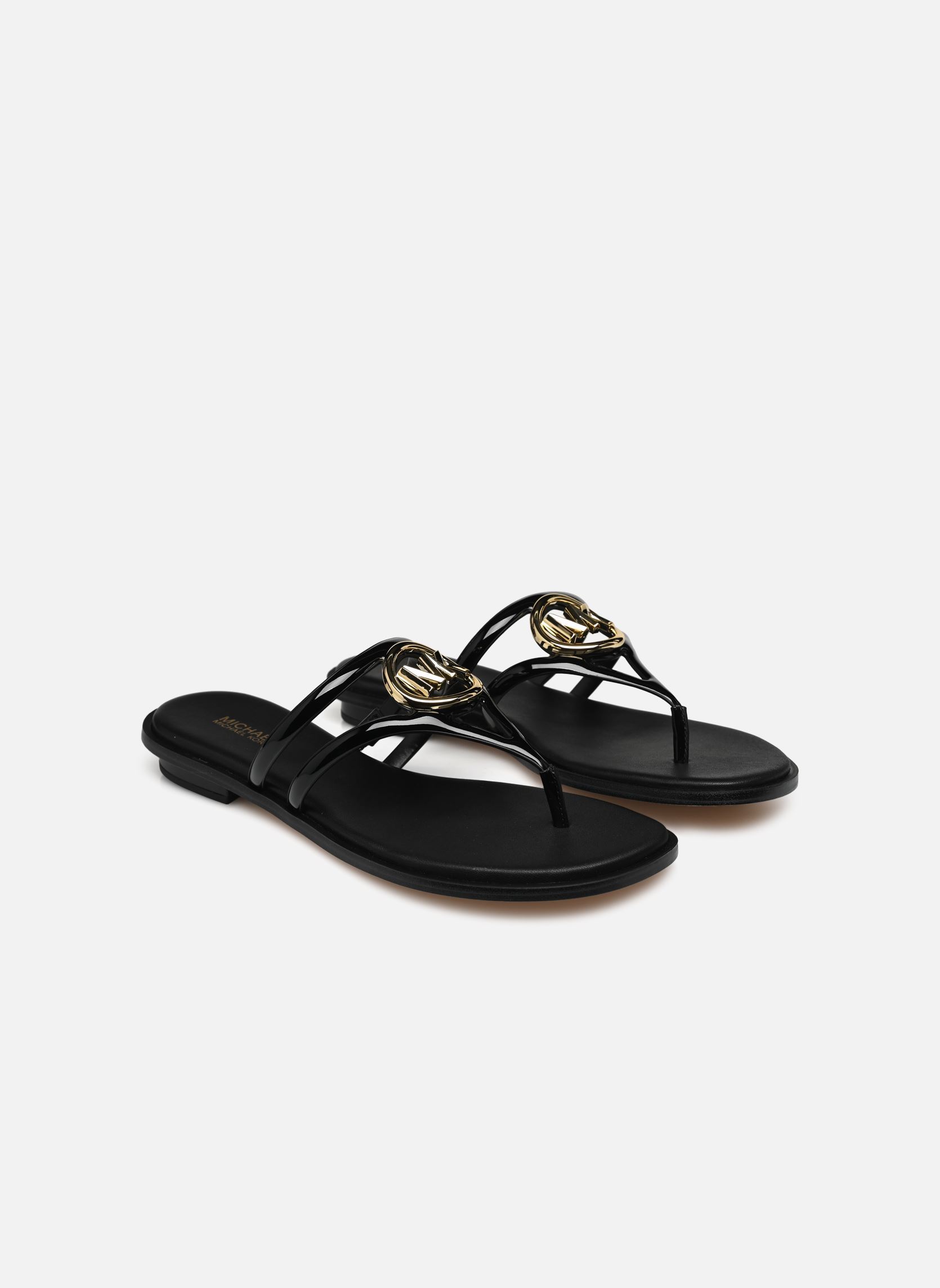 Mules HAMPTON FLAT SANDAL femme noir Michael Michael Kors Mules HAMPTON FLAT SANDAL femme noir Black