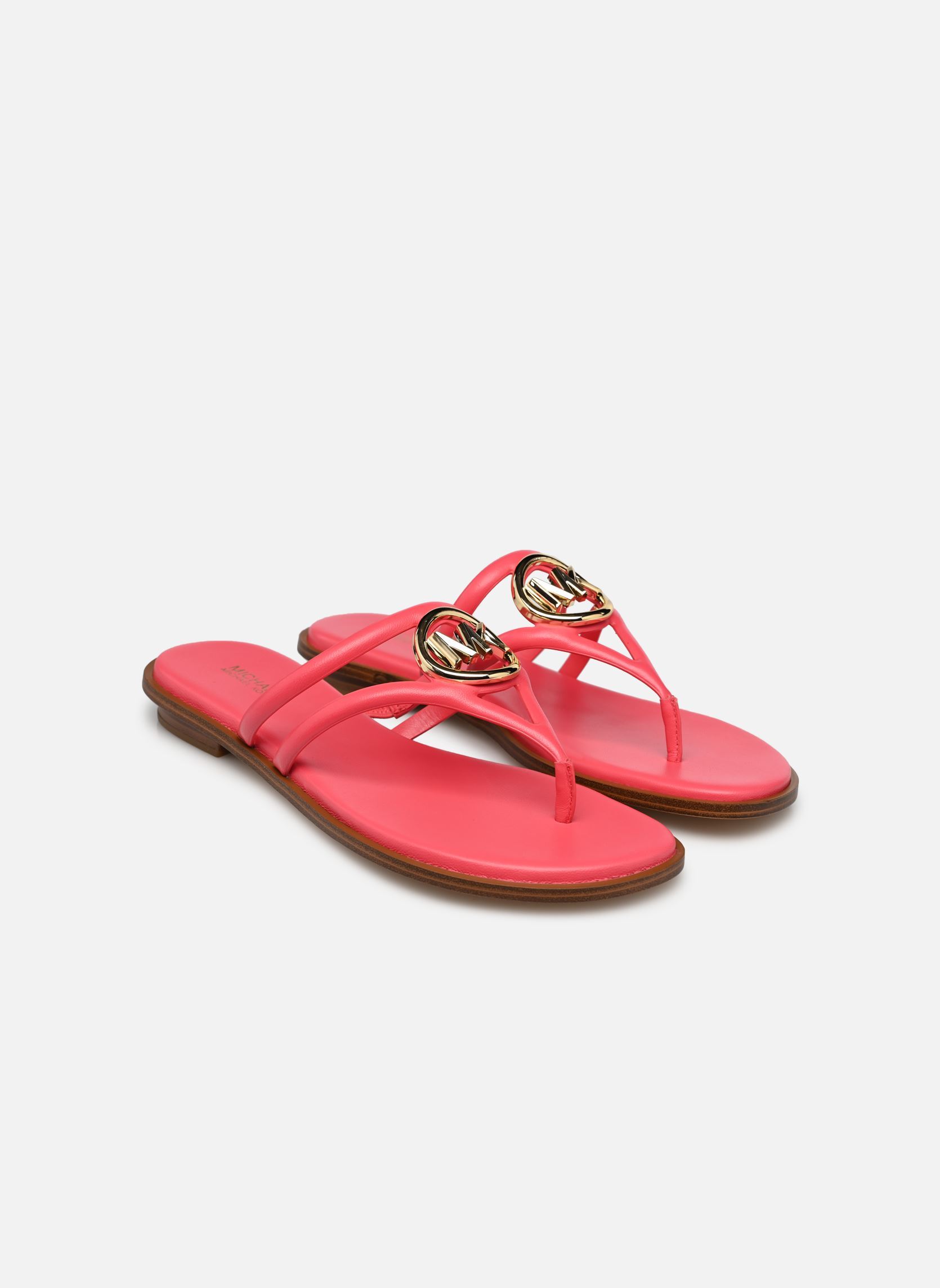 Mules HAMPTON FLAT SANDAL femme rose Michael Michael Kors Mules HAMPTON FLAT SANDAL femme rose Geranium