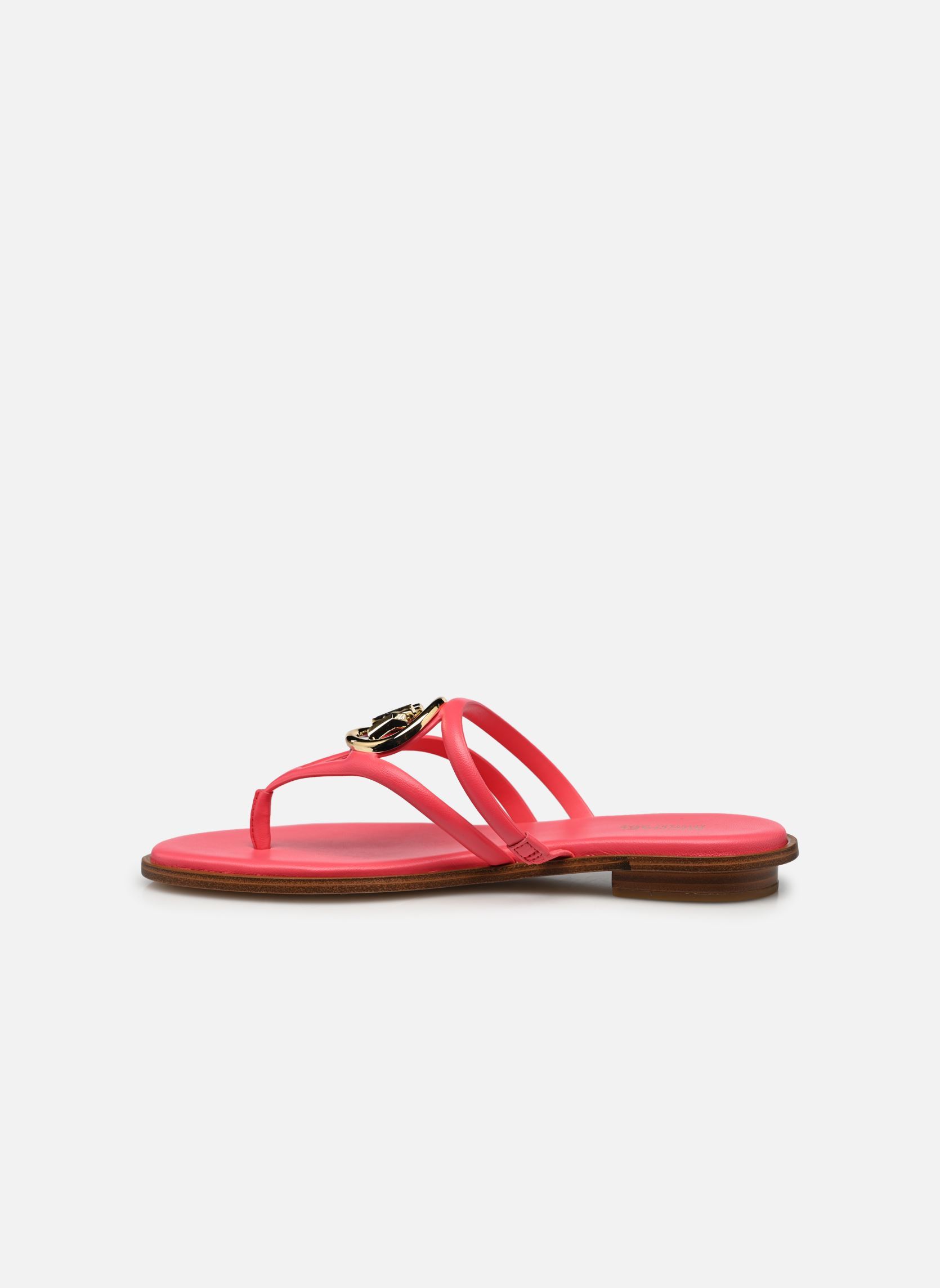 Mules HAMPTON FLAT SANDAL femme rose Michael Michael Kors Mules HAMPTON FLAT SANDAL femme rose Geranium