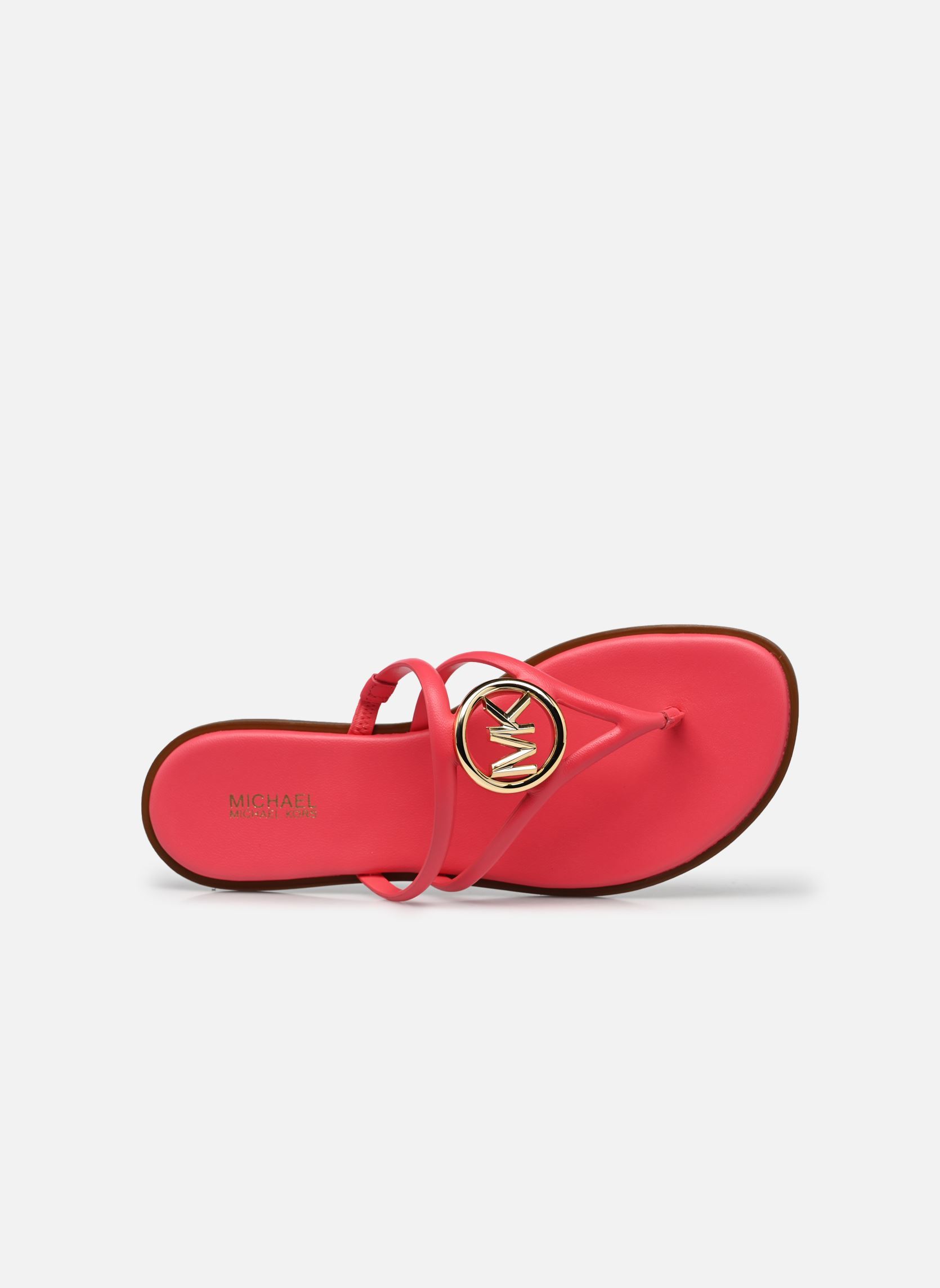Mules HAMPTON FLAT SANDAL femme rose Michael Michael Kors Mules HAMPTON FLAT SANDAL femme rose Geranium