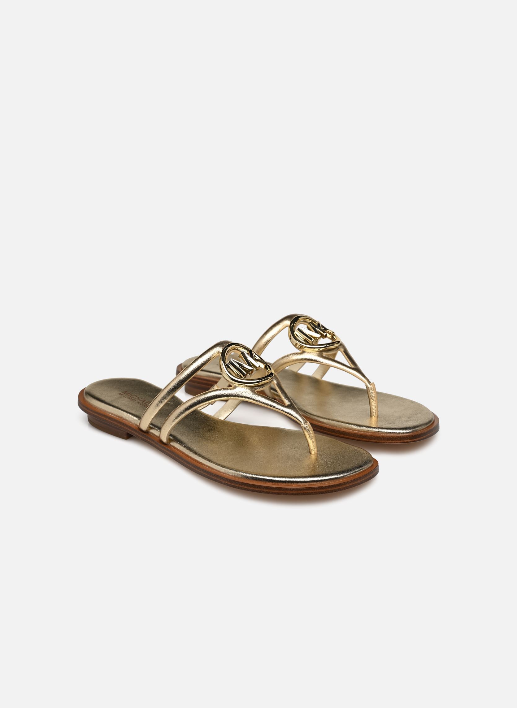 Mules HAMPTON FLAT SANDAL femme or et bronze Michael Michael Kors Mules HAMPTON FLAT SANDAL femme or et bronze Pale Gold
