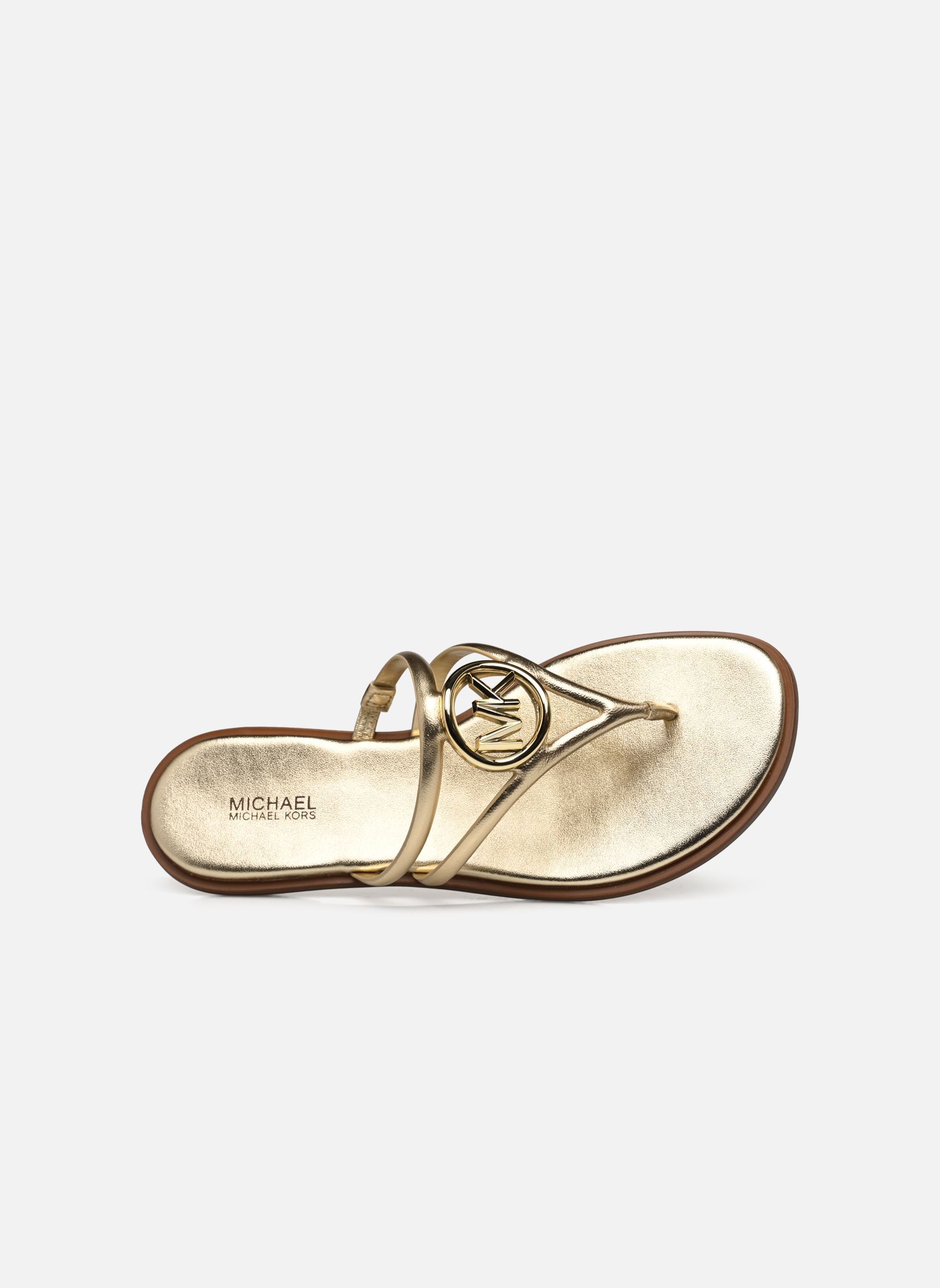 Mules HAMPTON FLAT SANDAL femme or et bronze Michael Michael Kors Mules HAMPTON FLAT SANDAL femme or et bronze Pale Gold