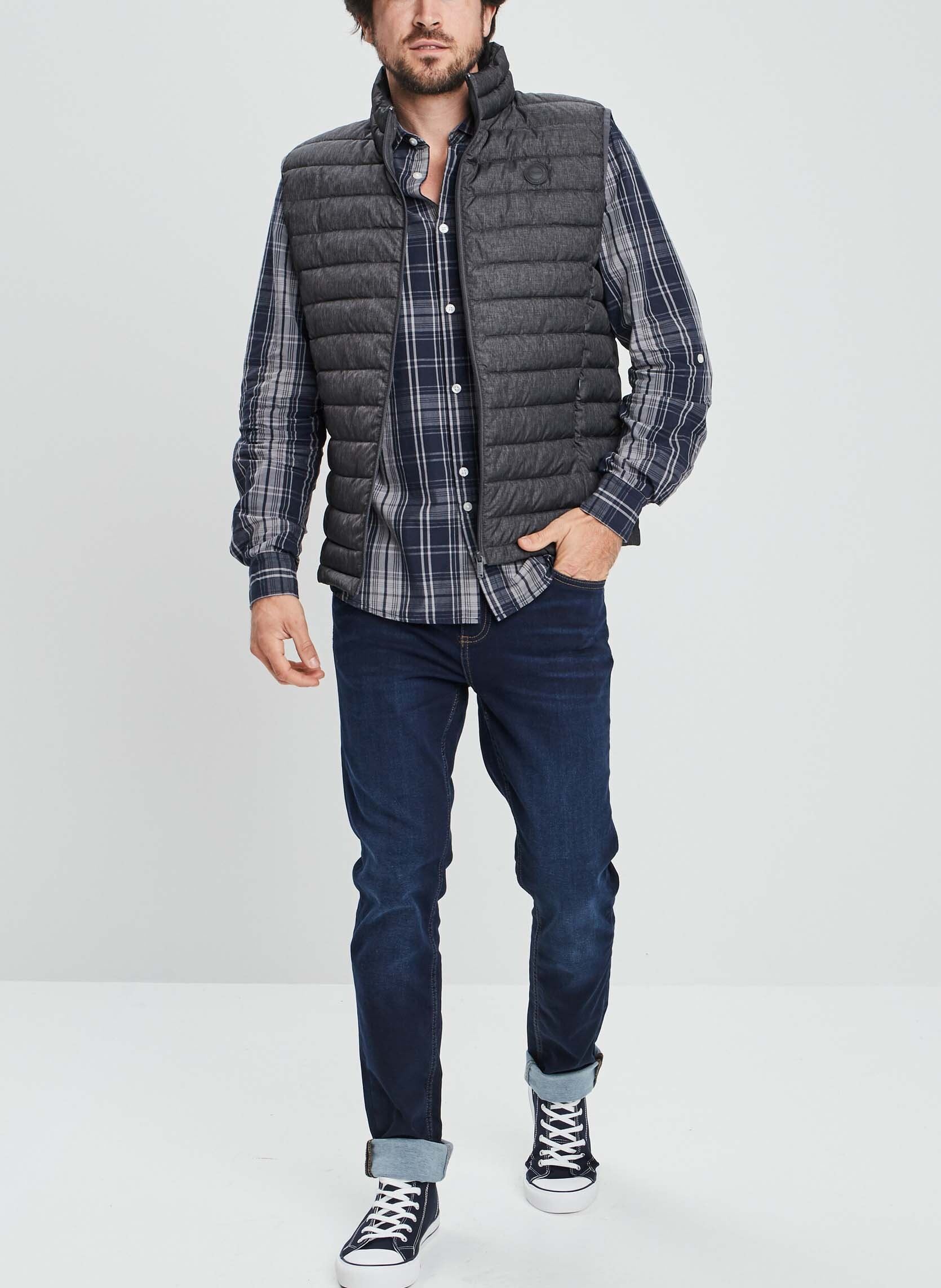 Doudounes sans manches Cre1Cocoonsm homme gris CREEKS Doudounes sans manches Cre1Cocoonsm homme gris Gris Fonce