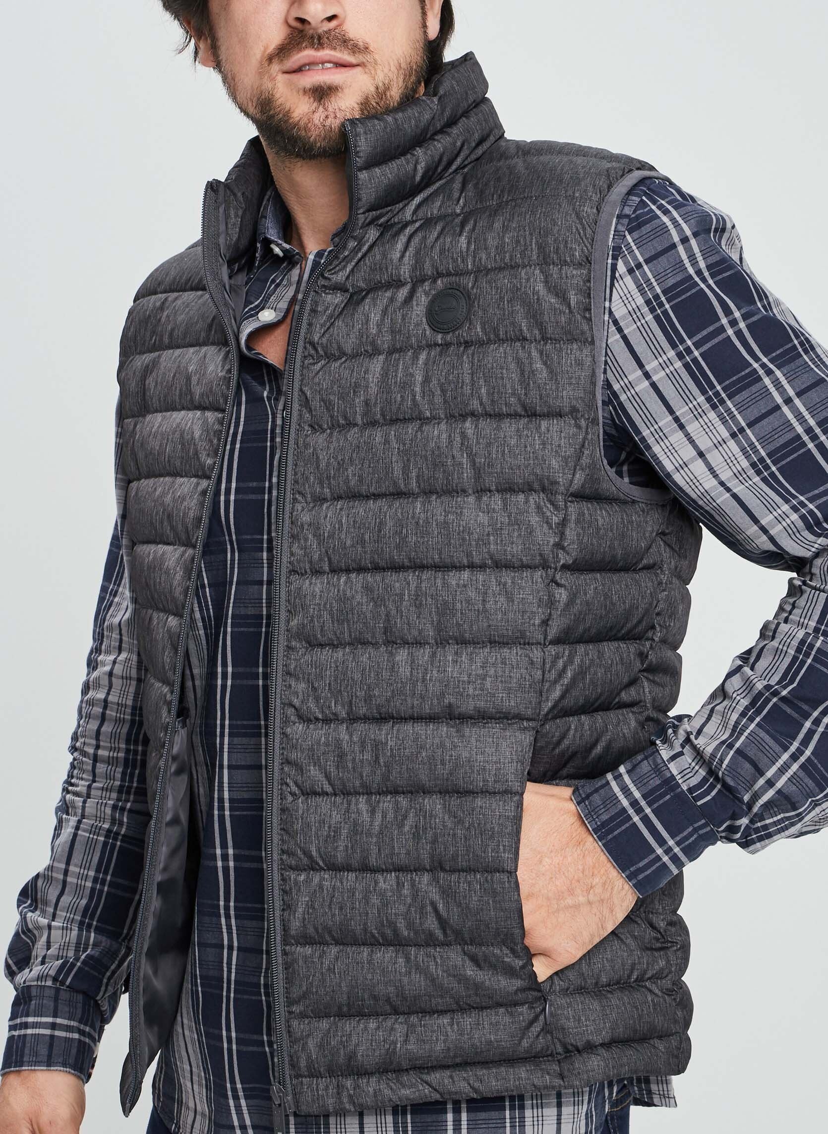Doudounes sans manches Cre1Cocoonsm homme gris CREEKS Doudounes sans manches Cre1Cocoonsm homme gris Gris Fonce