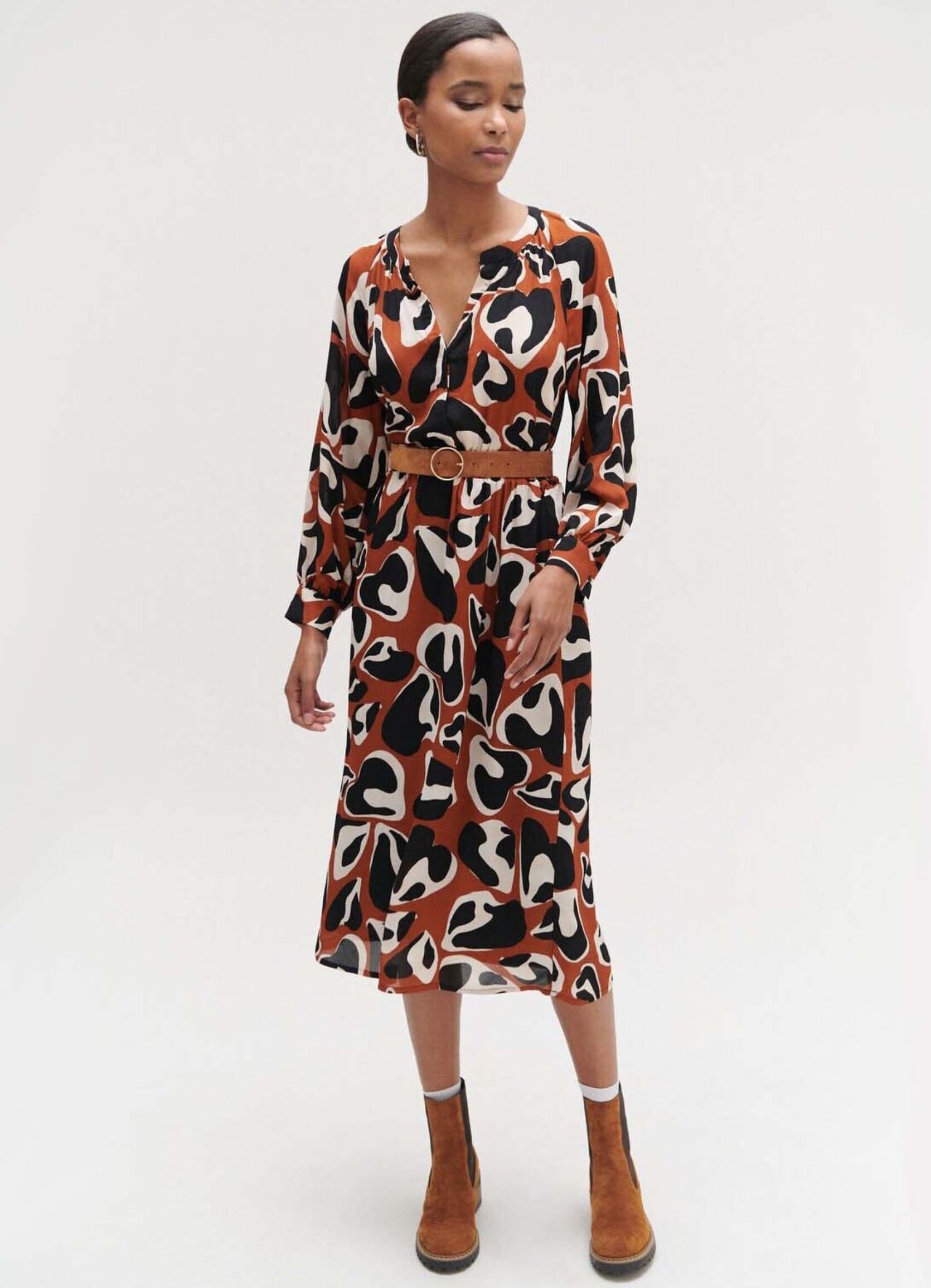 Kleider Rk010-Macha damen braun Caroll Kleider Rk010-Macha damen braun COGNAC