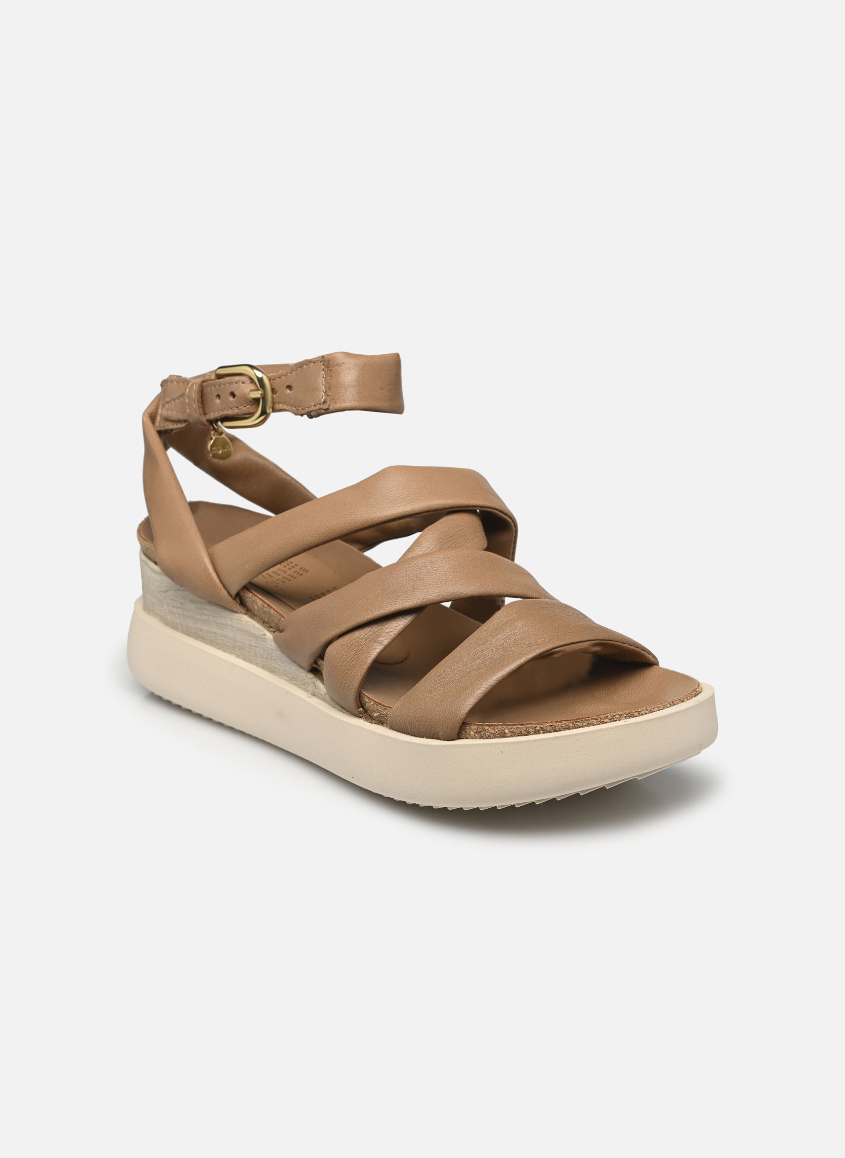 Sandales compensées et plateformes TIPA T18001 femme marron Mjus Sandales compensées et plateformes TIPA T18001 femme marron Sella+Beige