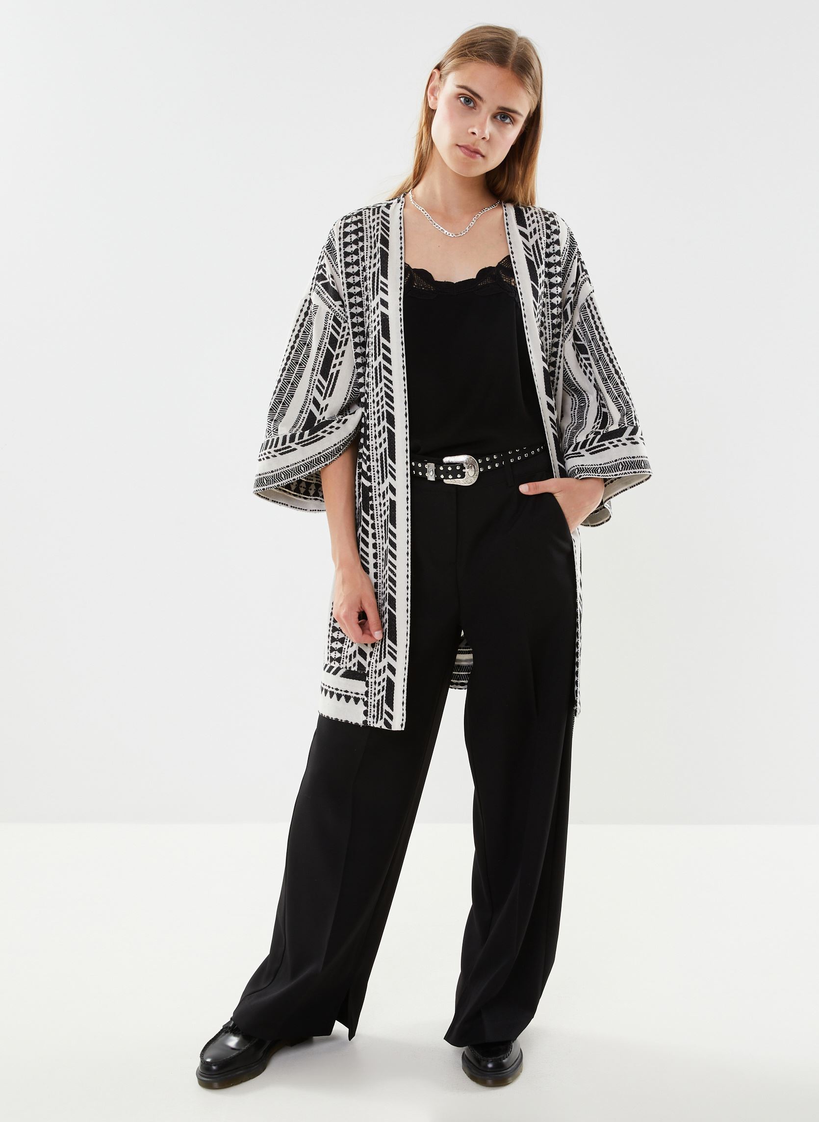 Jassen VIILLU KIMONO dames beige Vila Jassen VIILLU KIMONO dames beige Birch