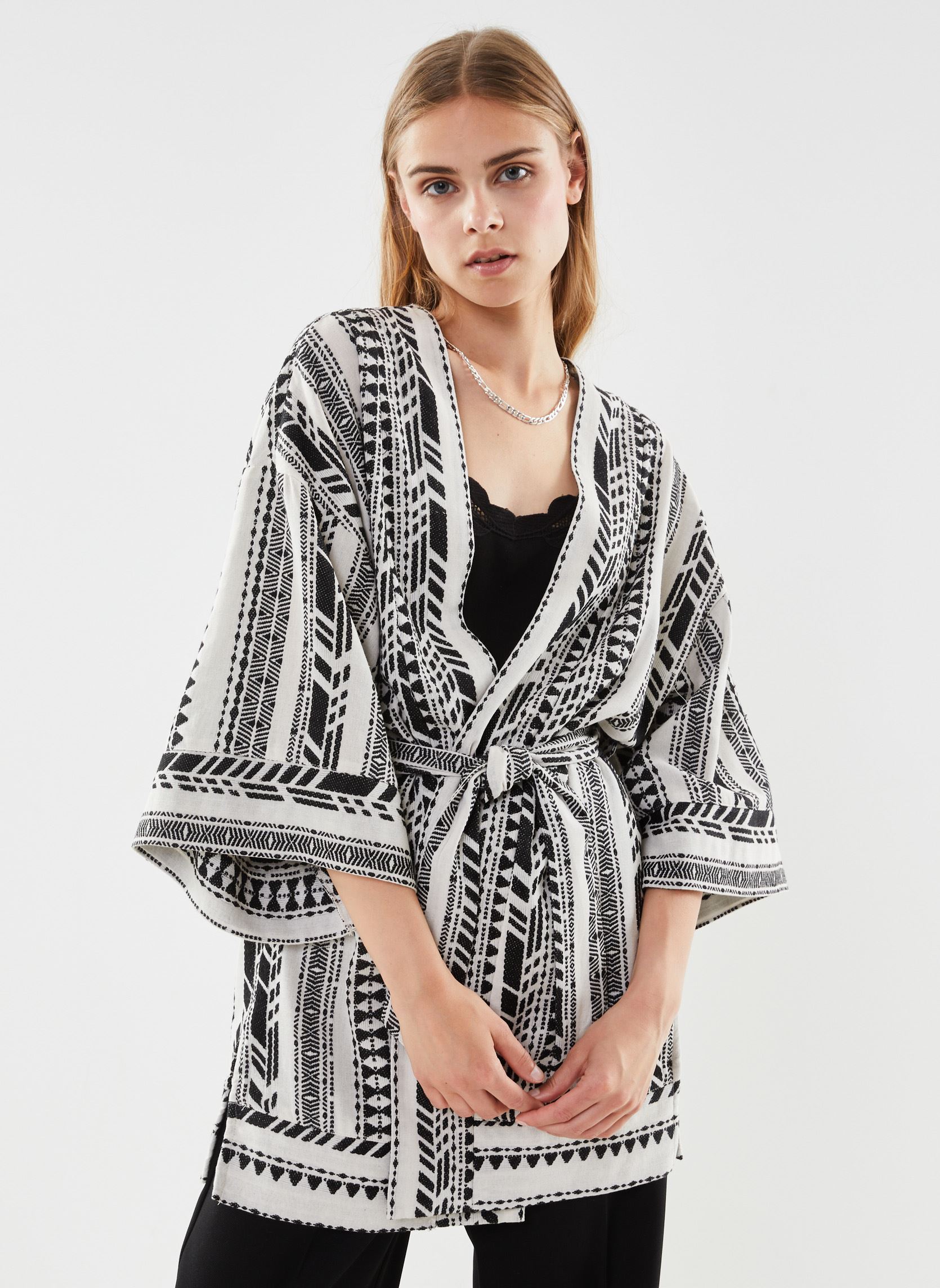 Jassen VIILLU KIMONO dames beige Vila Jassen VIILLU KIMONO dames beige Birch