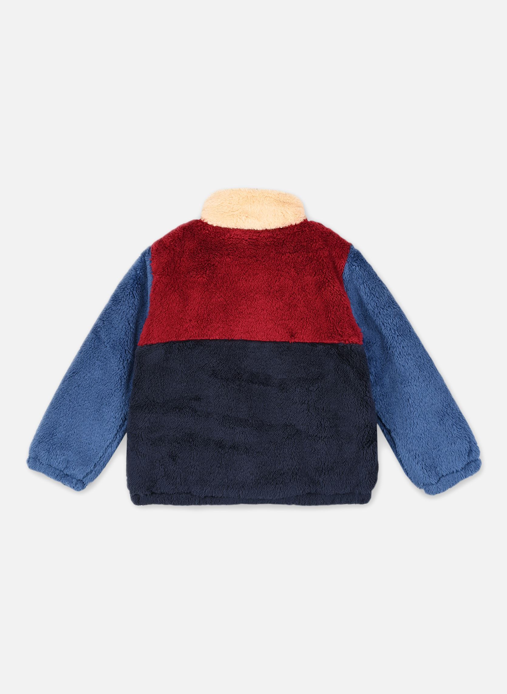 Blousons Color Block Polar Sherpa Jumper bleu Tinycottons Blousons Color Block Polar Sherpa Jumper bleu NAVY/DEEP RED