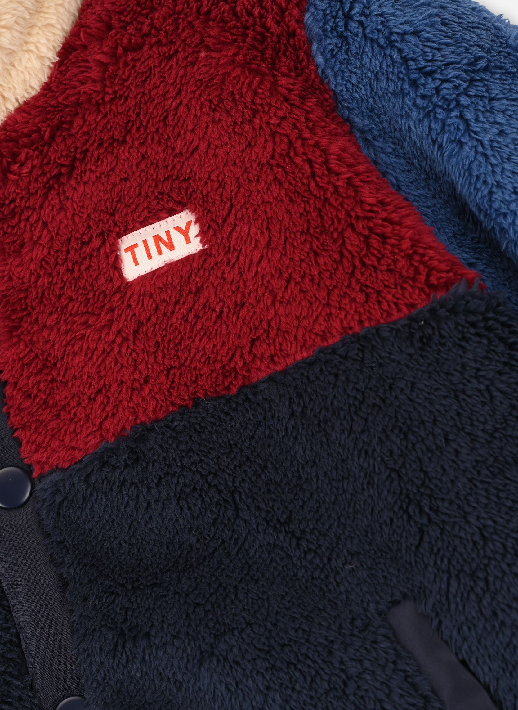 Blousons Color Block Polar Sherpa Jumper bleu Tinycottons Blousons Color Block Polar Sherpa Jumper bleu NAVY/DEEP RED