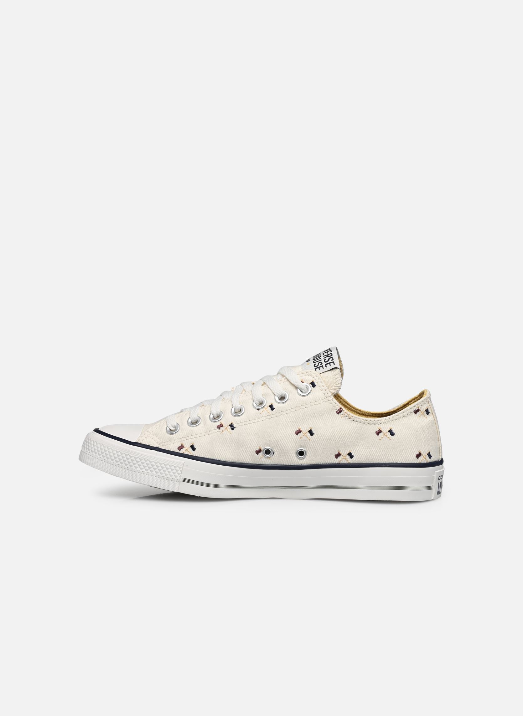 Leinen-Sneaker Chuck Taylor All Star Clubhouse Ox M herren weiß Converse Leinen-Sneaker Chuck Taylor All Star Clubhouse Ox M herren weiß EGRET/RED OAK