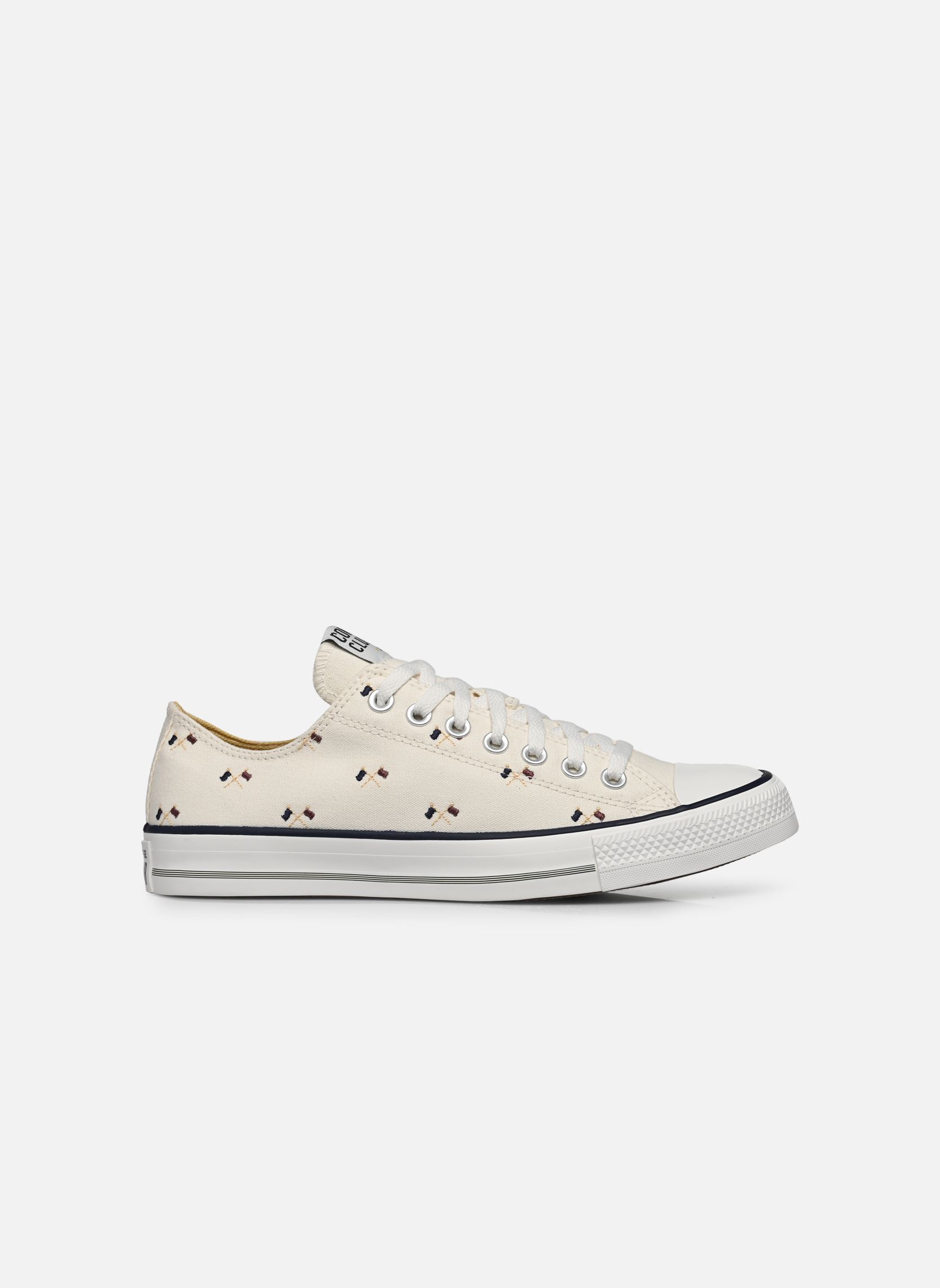 Leinen-Sneaker Chuck Taylor All Star Clubhouse Ox M herren weiß Converse Leinen-Sneaker Chuck Taylor All Star Clubhouse Ox M herren weiß EGRET/RED OAK