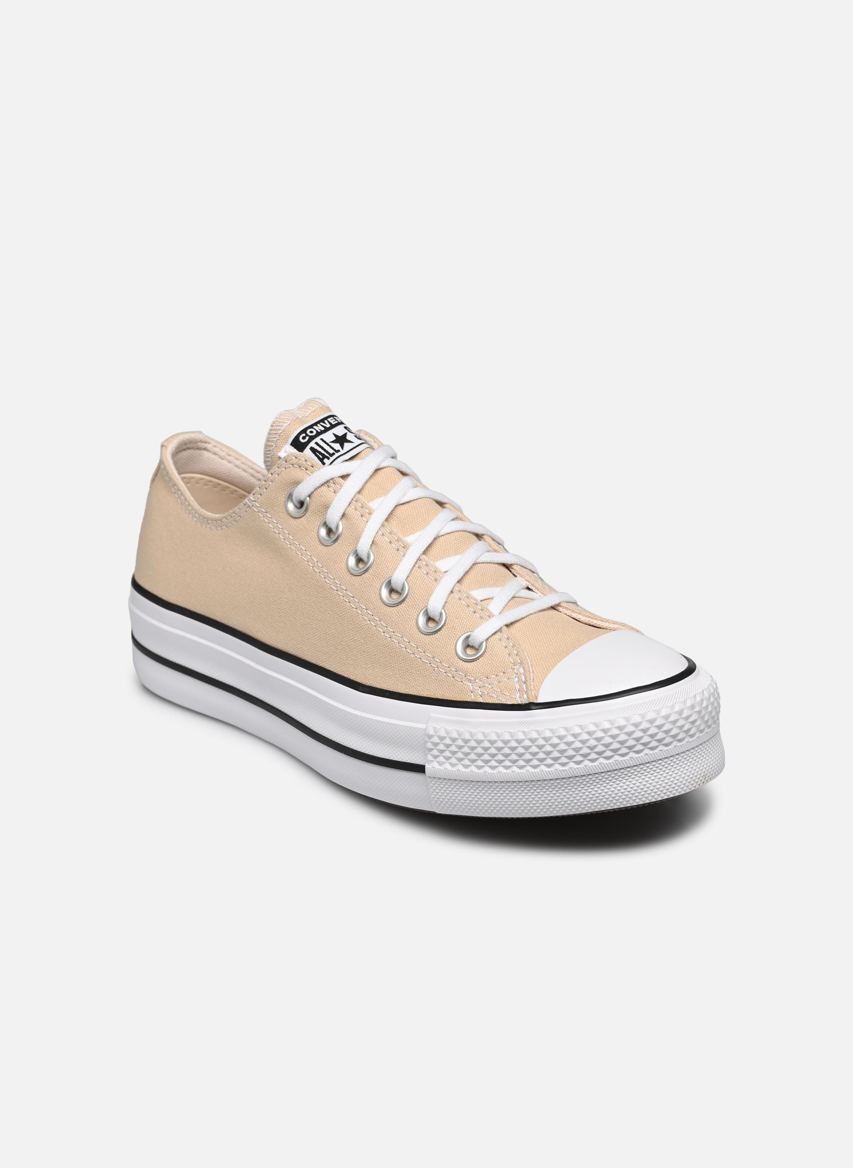 Baskets toile Chuck Taylor All Star Lift Platform Seas femme beige Converse Baskets toile Chuck Taylor All Star Lift Platform Seas femme beige OAT MILK