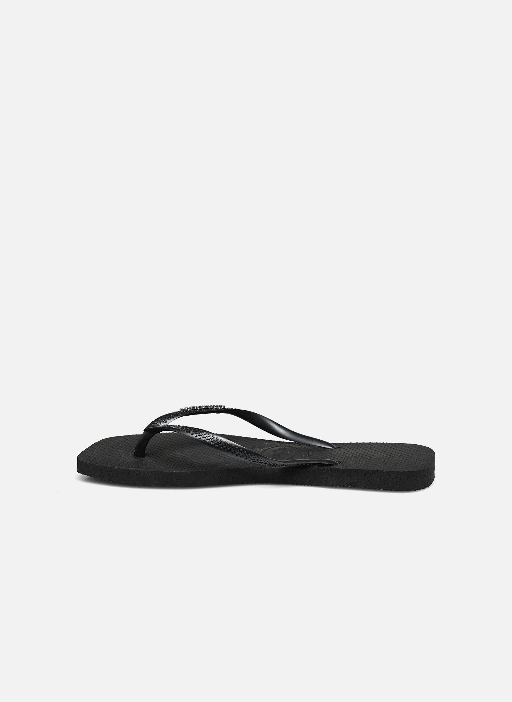 Flip-Flops Slim Square Logo Metallic damen schwarz Havaianas Flip-Flops Slim Square Logo Metallic damen schwarz BLACK SILVER
