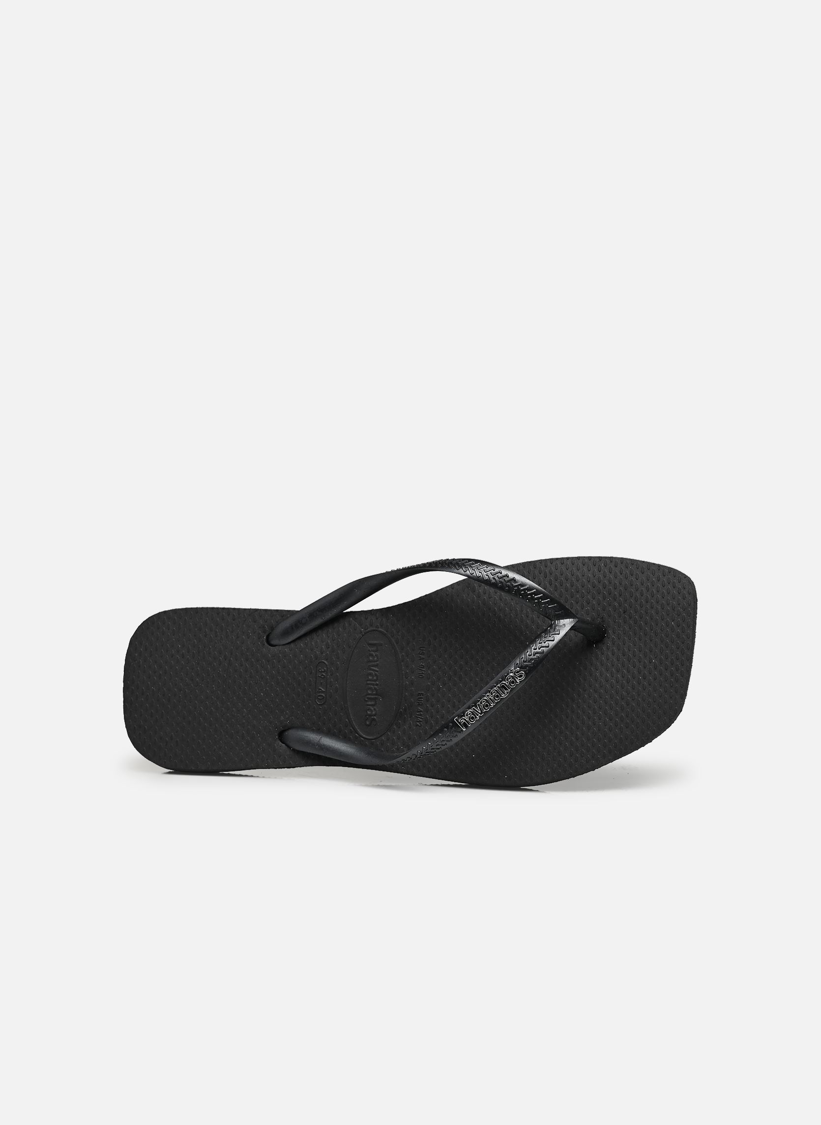 Flip-Flops Slim Square Logo Metallic damen schwarz Havaianas Flip-Flops Slim Square Logo Metallic damen schwarz BLACK SILVER