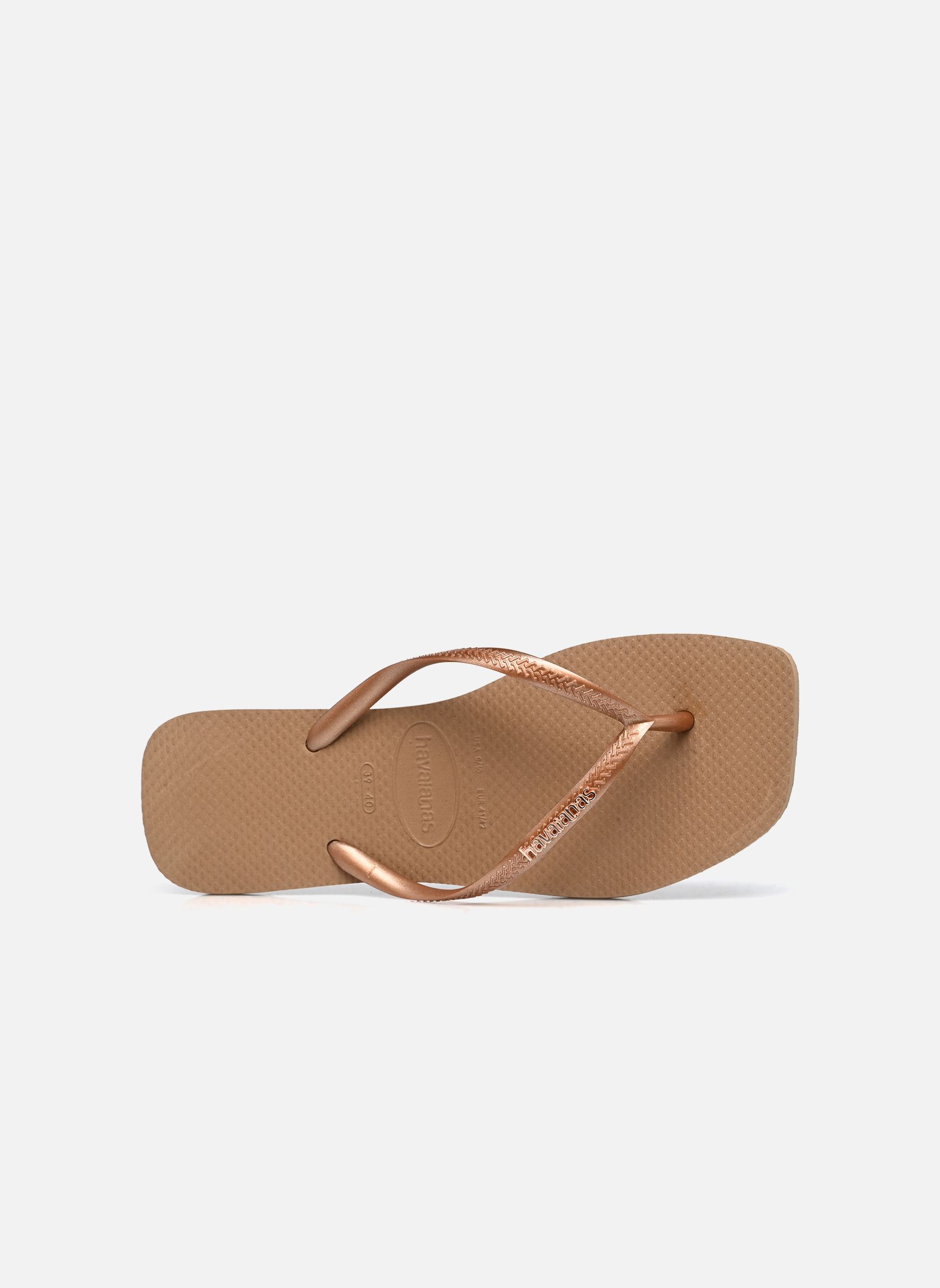 Tongs Slim Square Logo Metallic femme rose Havaianas Tongs Slim Square Logo Metallic femme rose ROSE GOLD/ROSE GOLD