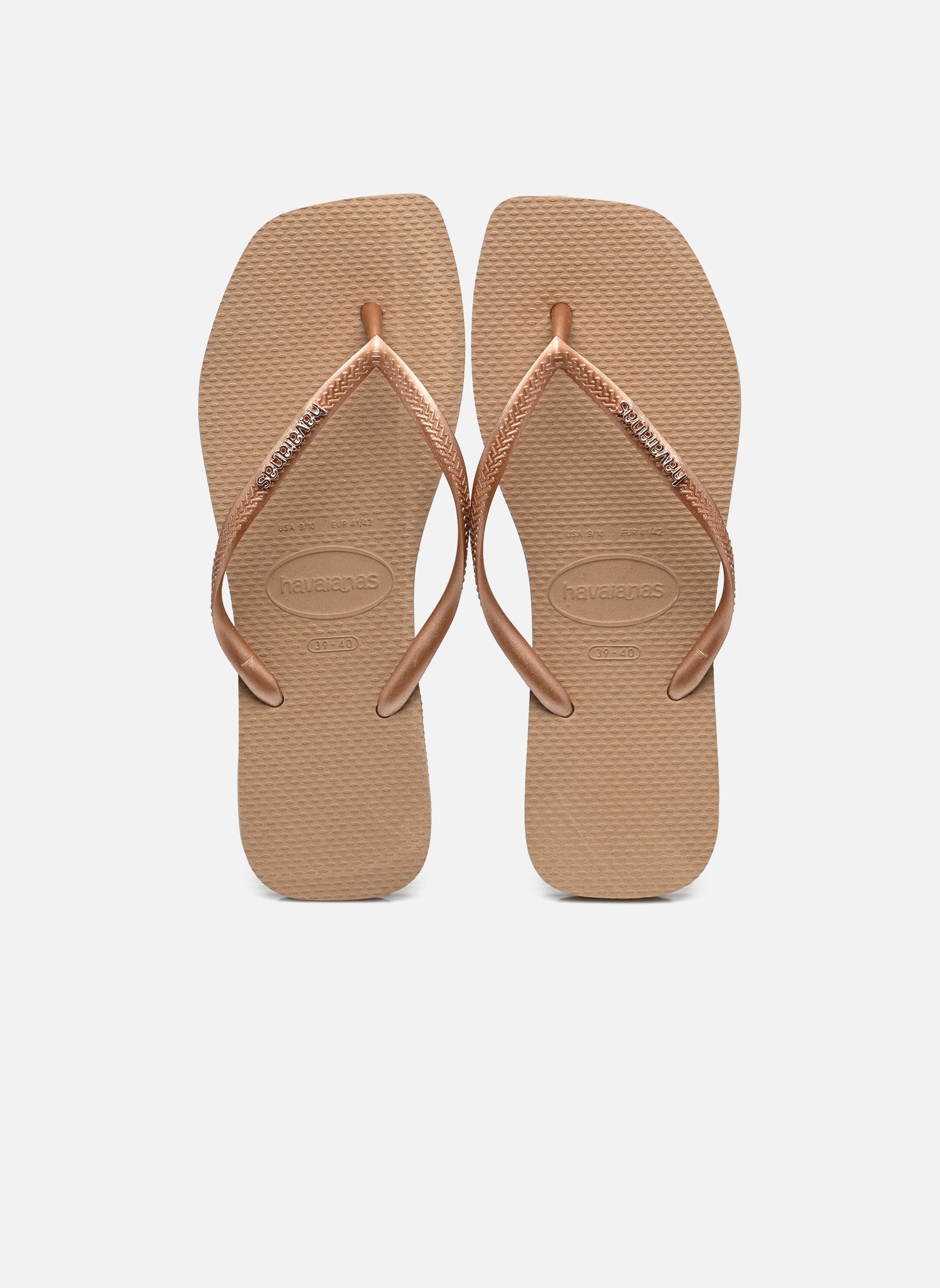 Tongs Havaianas Slim Square Logo Metallic pour Femme