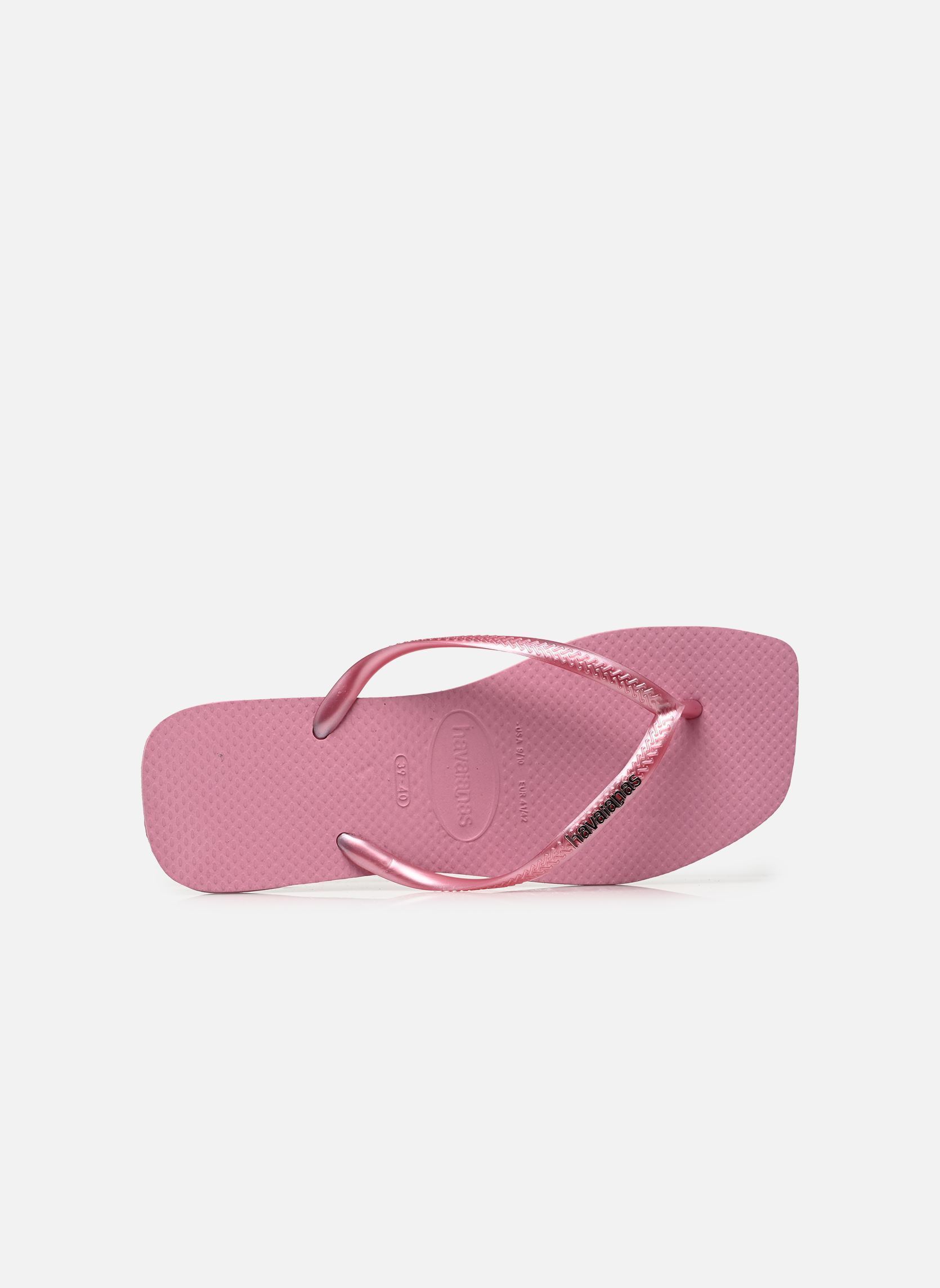 Flip-Flops Slim Square Logo Metallic damen rosa Havaianas Flip-Flops Slim Square Logo Metallic damen rosa ROSE CHIFFOM