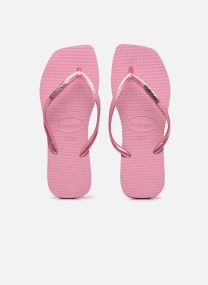 Flip-Flops Slim Square Logo Metallic damen rosa