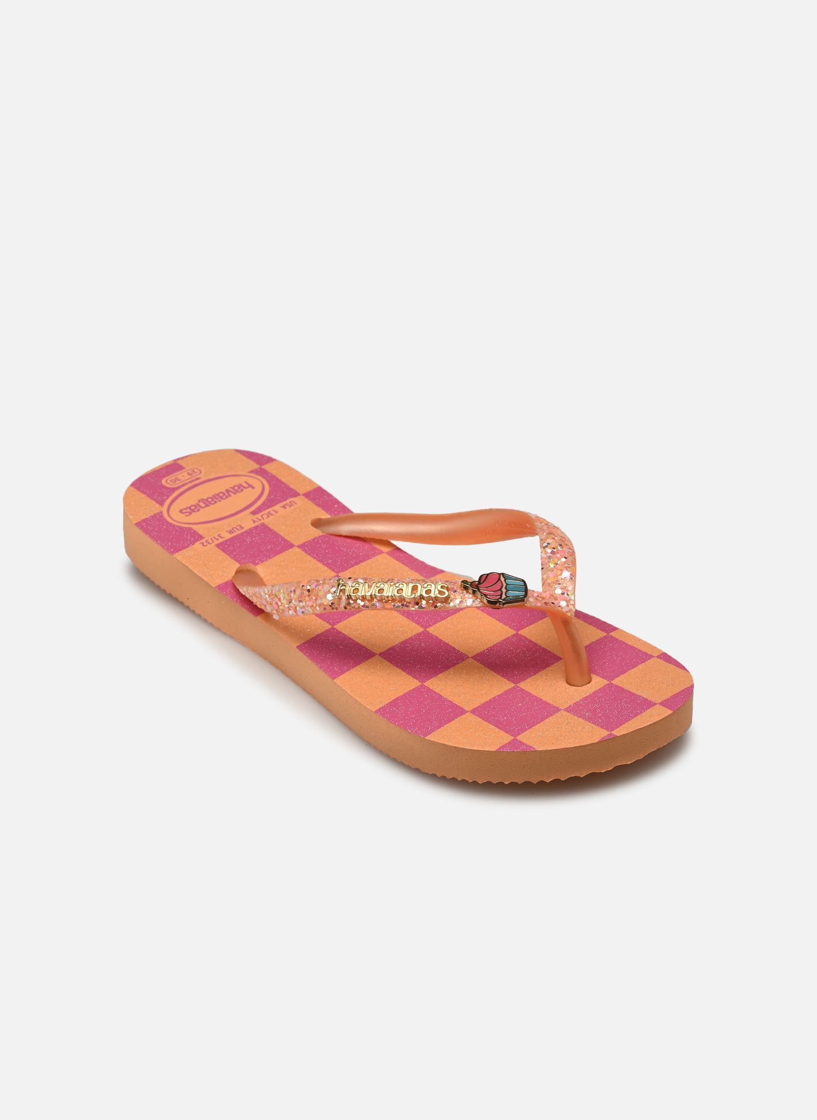 Tongs Kids Slim Glitter Trendy orange Havaianas Tongs Kids Slim Glitter Trendy orange PEACH