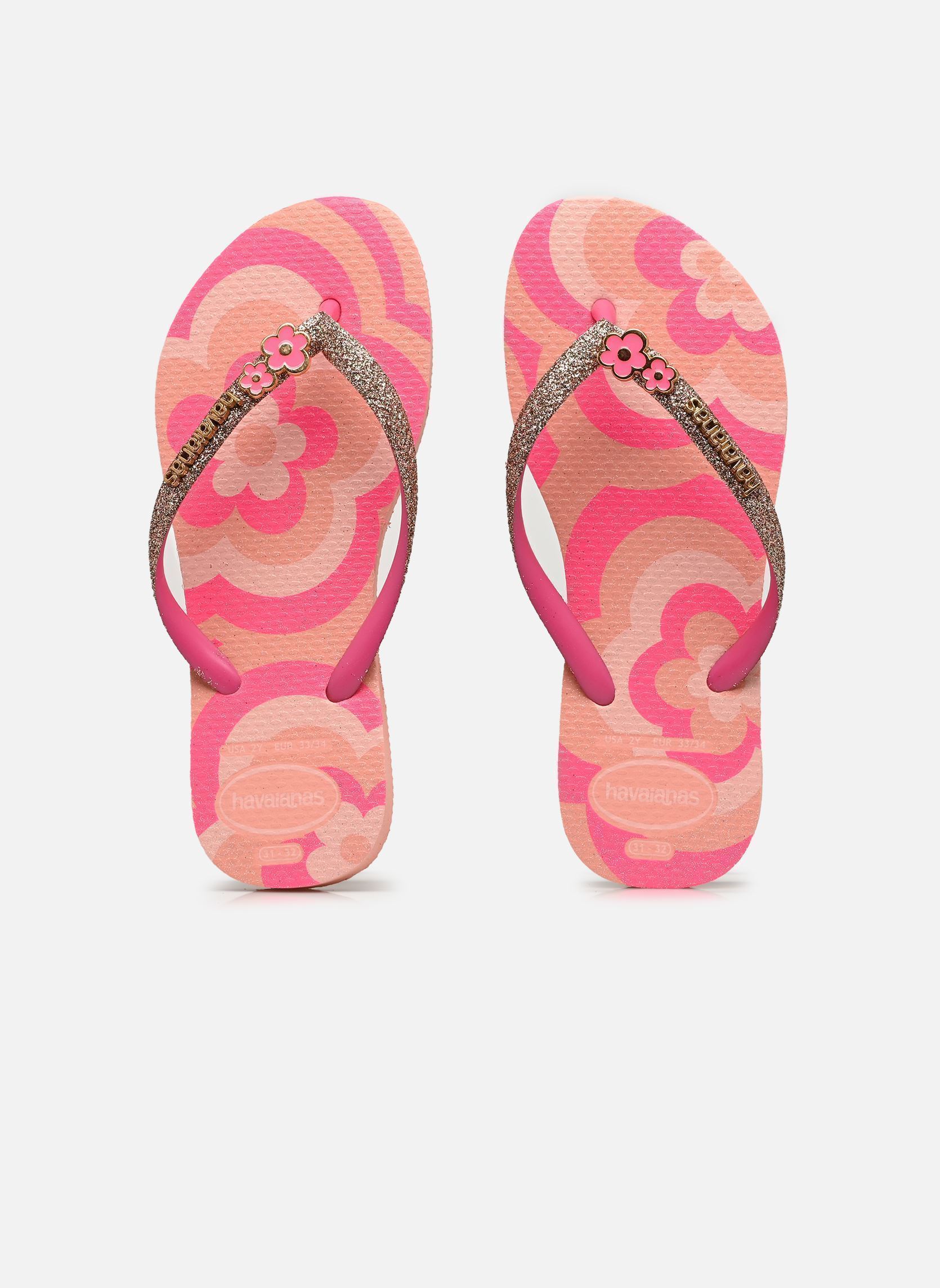 Tongs enfant Havaianas KIDS SLIM GLITTER II 27 / - vue 2