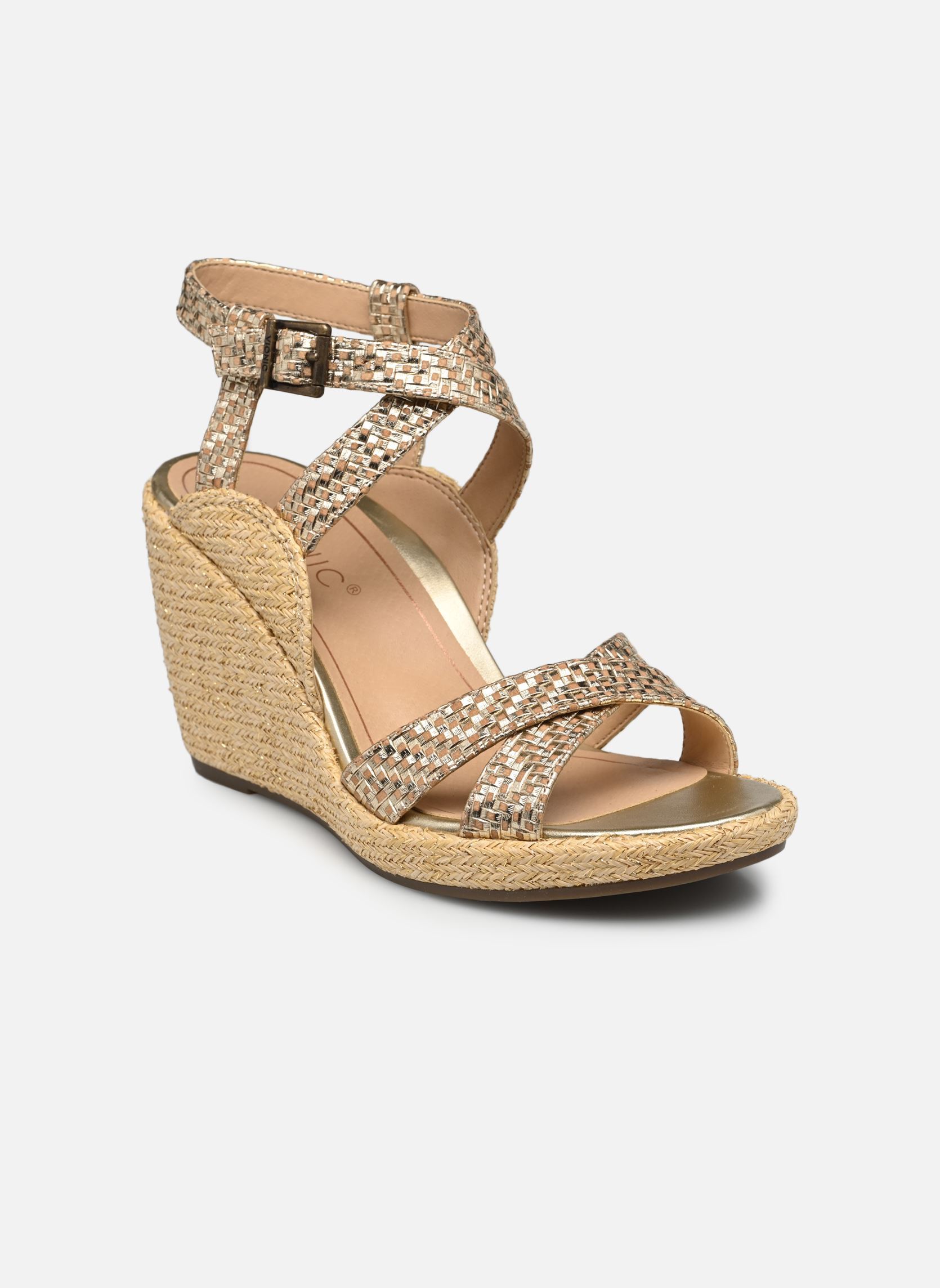 Sandali con zeppa e plateau Bonita donna oro e bronzo Vionic Sandali con zeppa e plateau Bonita donna oro e bronzo GOLD - 700