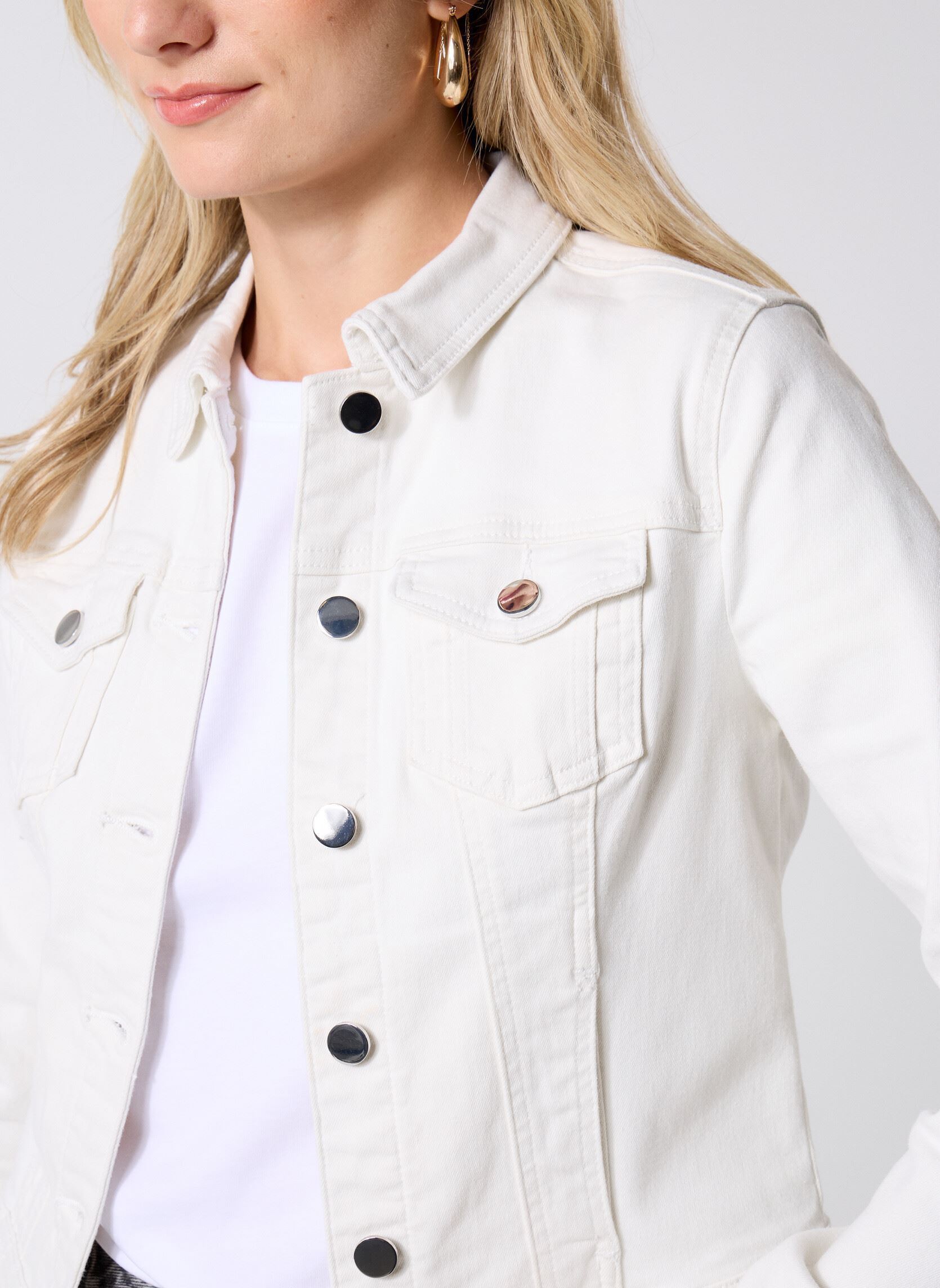 Spijkerjassen VILLA2 denim dames wit Georgia Rose Spijkerjassen VILLA2 denim dames wit DENIM OFF WHITE