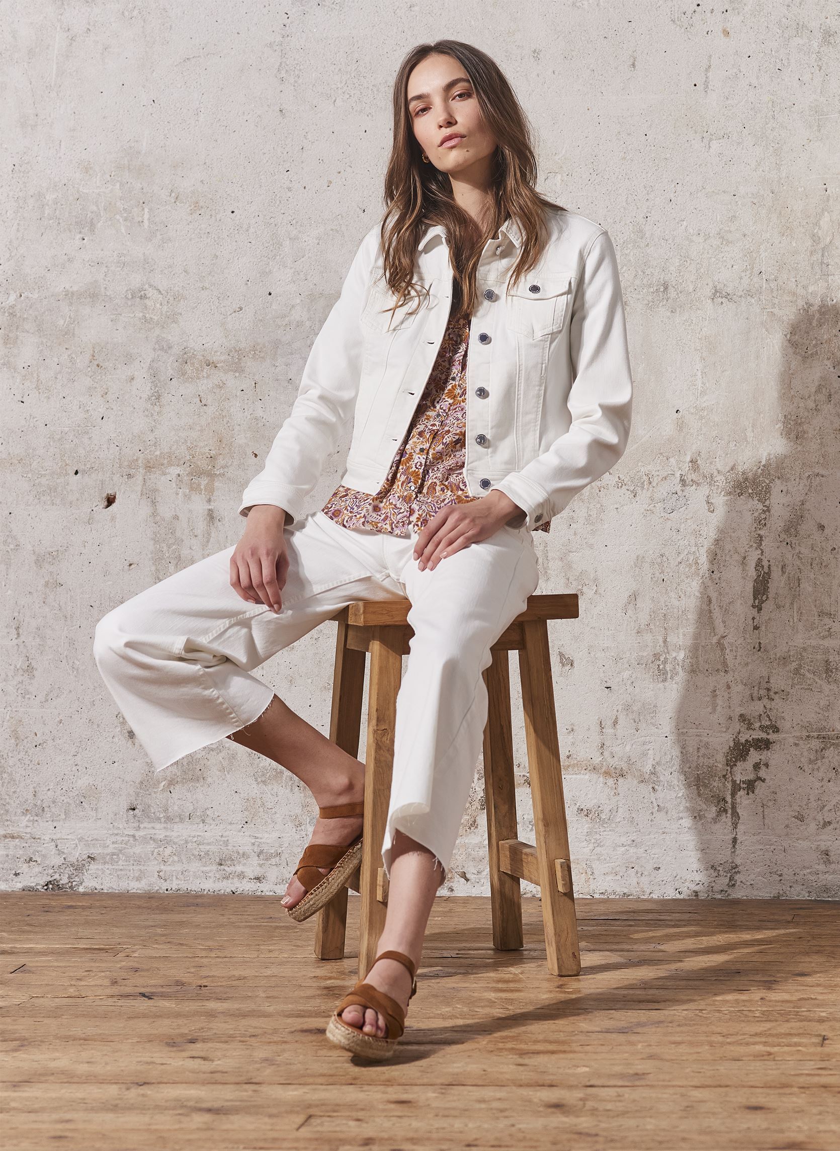 Spijkerjassen VILLA2 denim dames wit Georgia Rose Spijkerjassen VILLA2 denim dames wit DENIM OFF WHITE