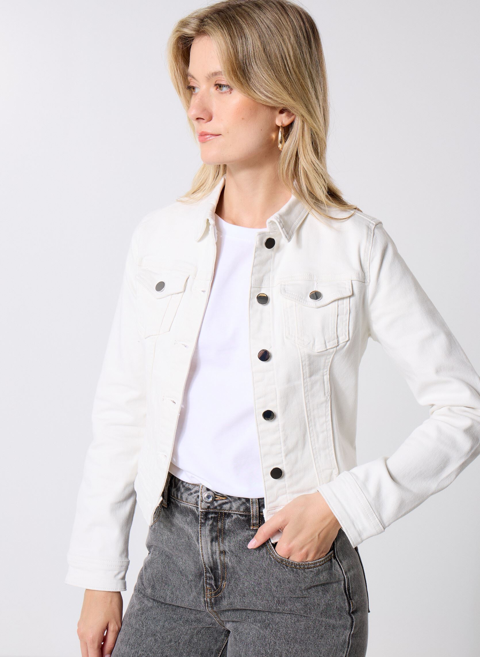 Spijkerjassen VILLA2 denim dames wit Georgia Rose Spijkerjassen VILLA2 denim dames wit DENIM OFF WHITE