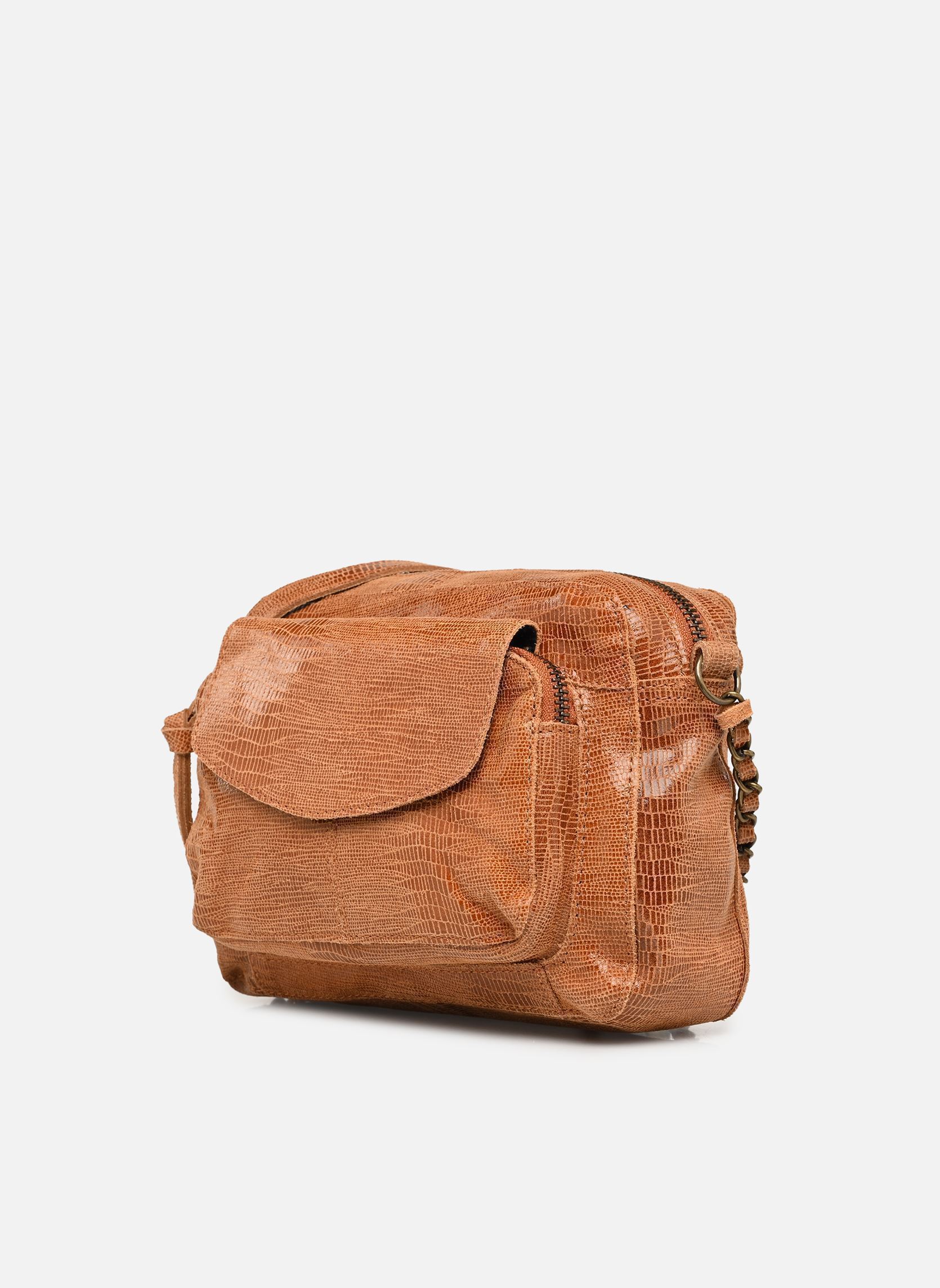 Schoudertassen PCNAINA LEATHER CROSS BODY FC NOOS dames bruin Pieces Schoudertassen PCNAINA LEATHER CROSS BODY FC NOOS dames bruin ROOT BEER MICRO SNAKE