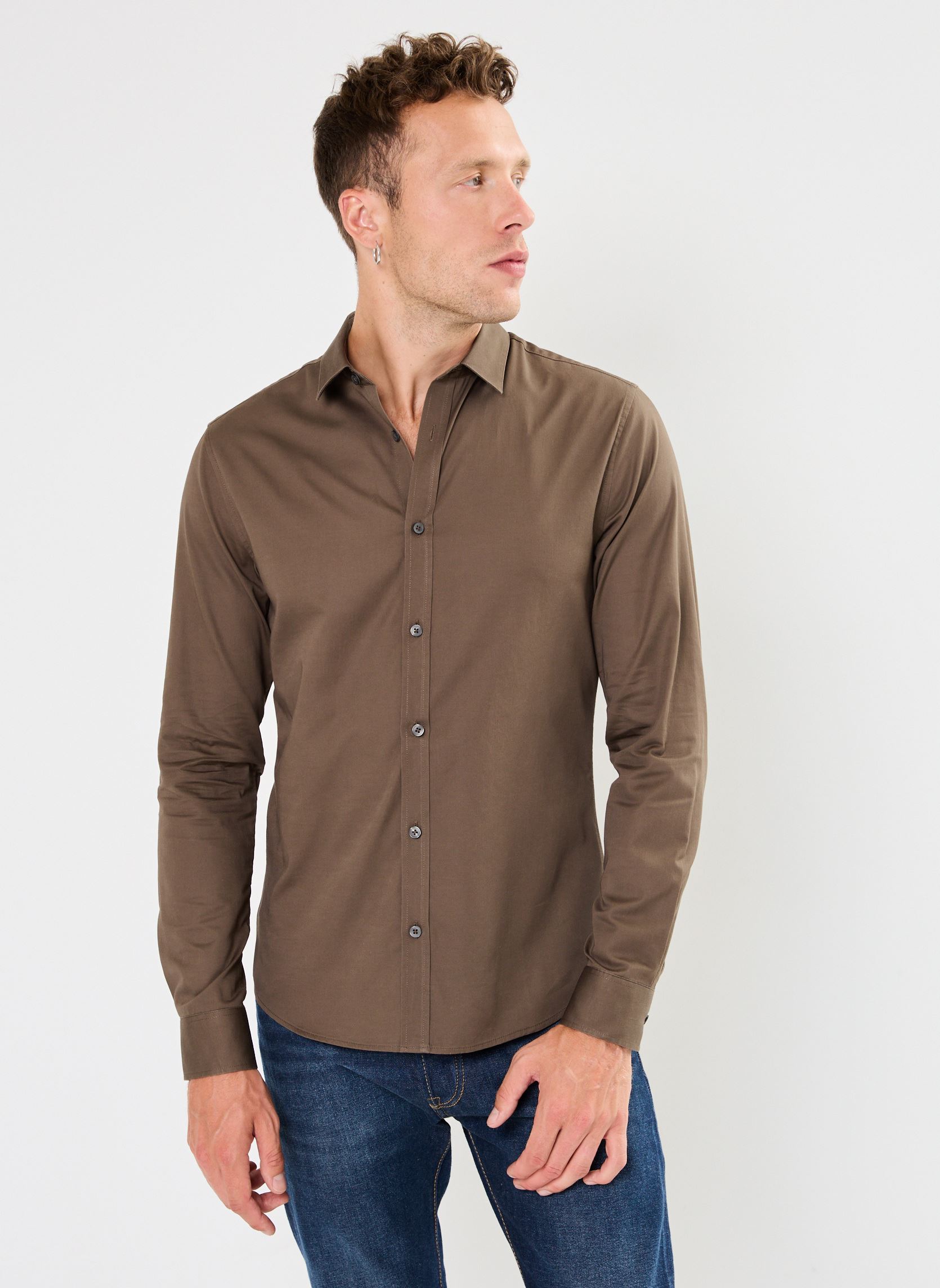 Hemden BARRY heren bruin Marvin&Co Hemden BARRY heren bruin MAJOR BROWN