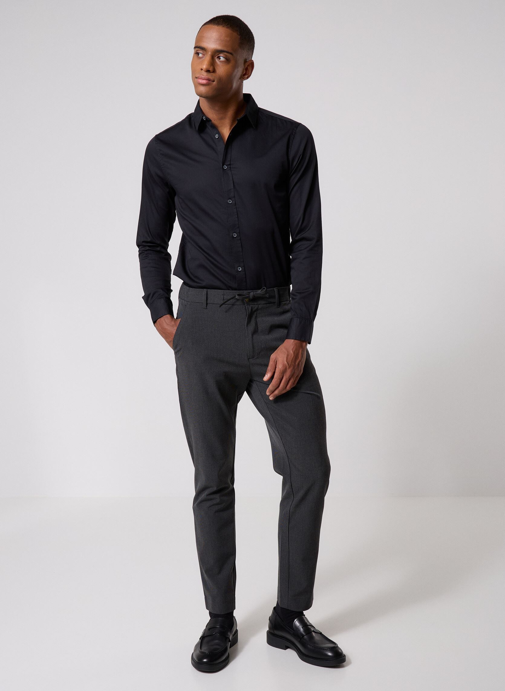 Chemises BARRY homme noir Marvin&Co Chemises BARRY homme noir JET BLACK