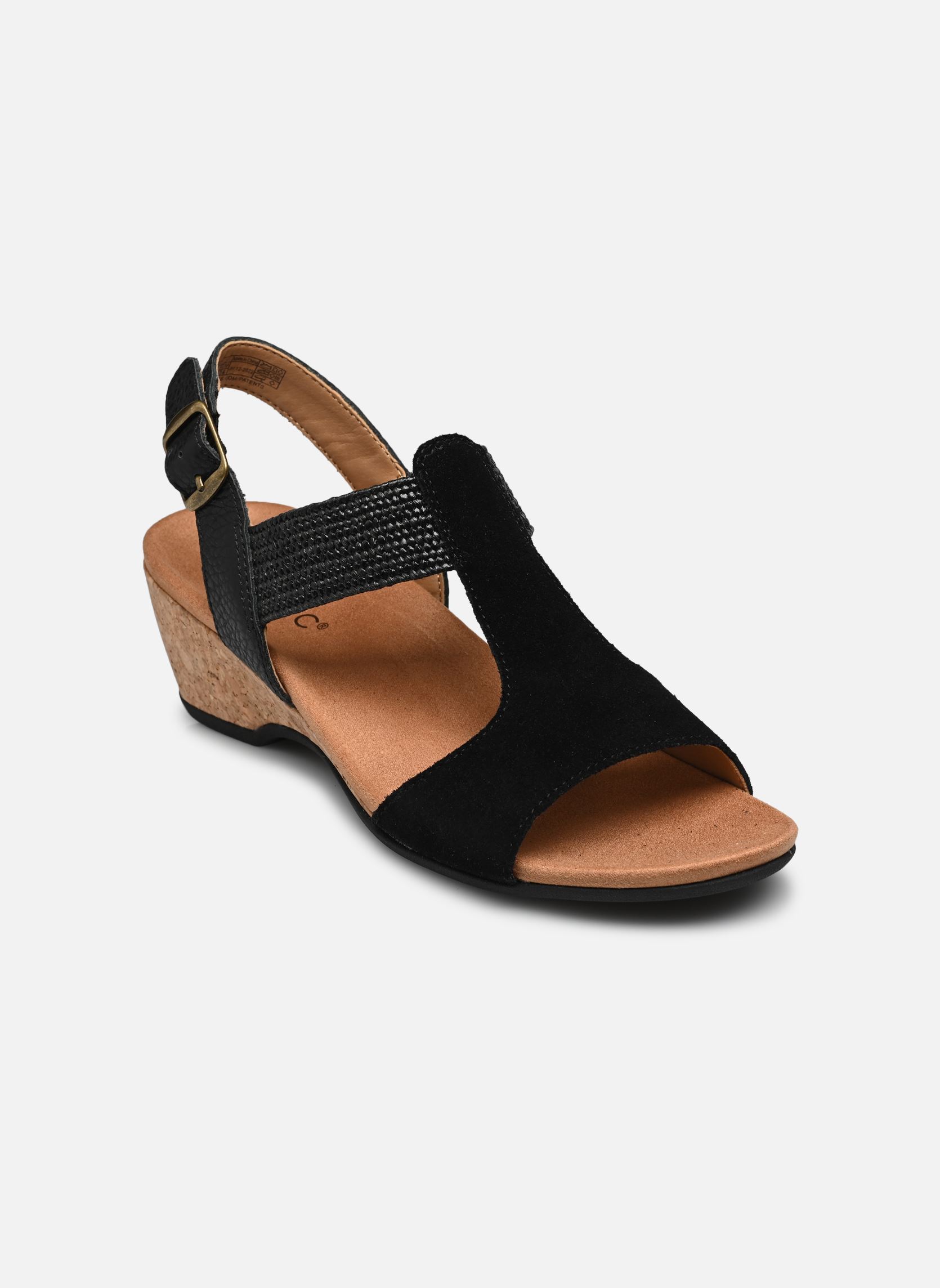Sandalen met sleehak en plateau Kaytie dames zwart Vionic Sandalen met sleehak en plateau Kaytie dames zwart BLACK - 001