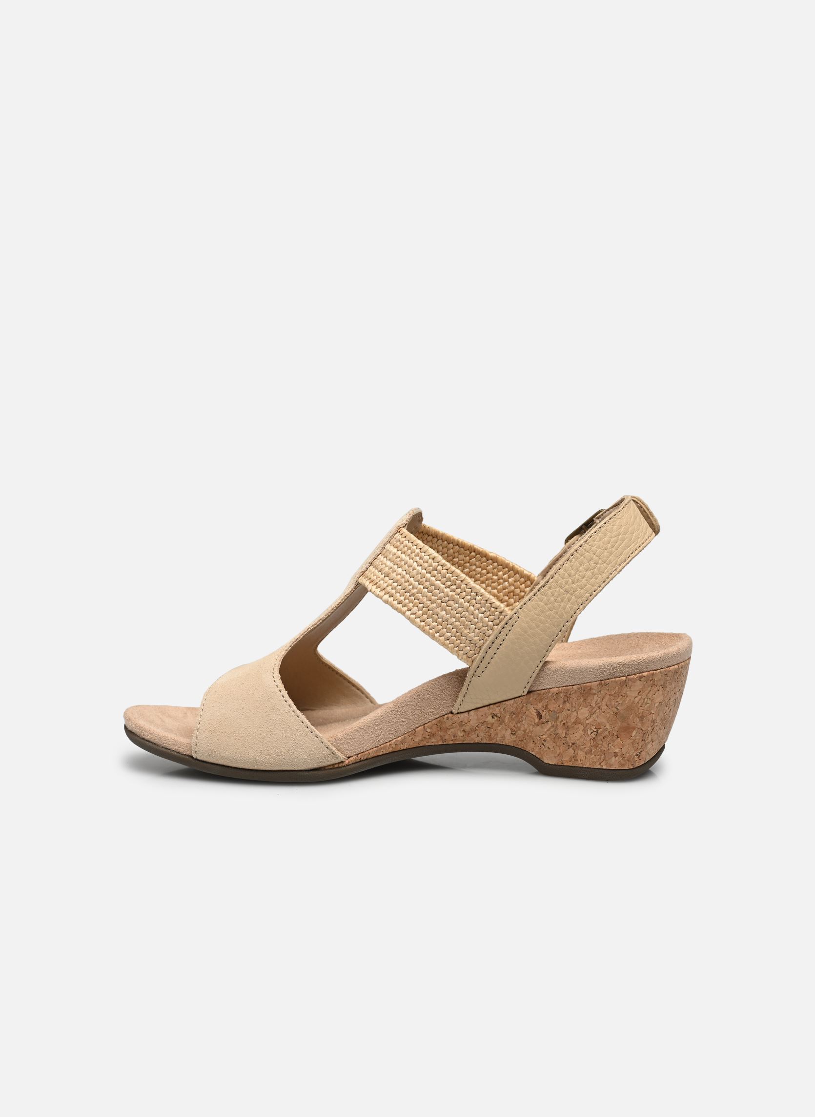 Sandalen met sleehak en plateau Kaytie dames beige Vionic Sandalen met sleehak en plateau Kaytie dames beige SEMOLINA - 250