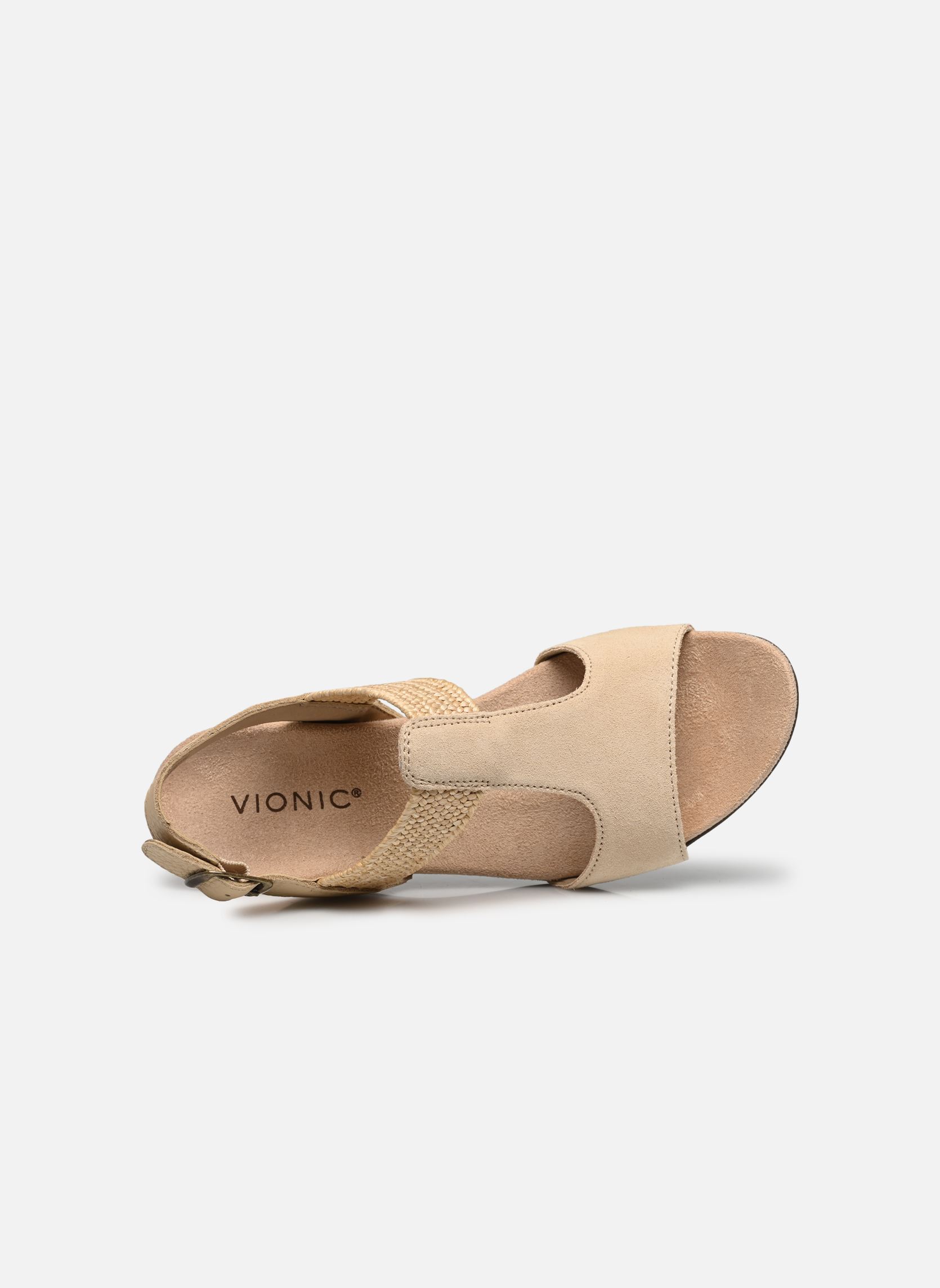 Sandalen met sleehak en plateau Kaytie dames beige Vionic Sandalen met sleehak en plateau Kaytie dames beige SEMOLINA - 250