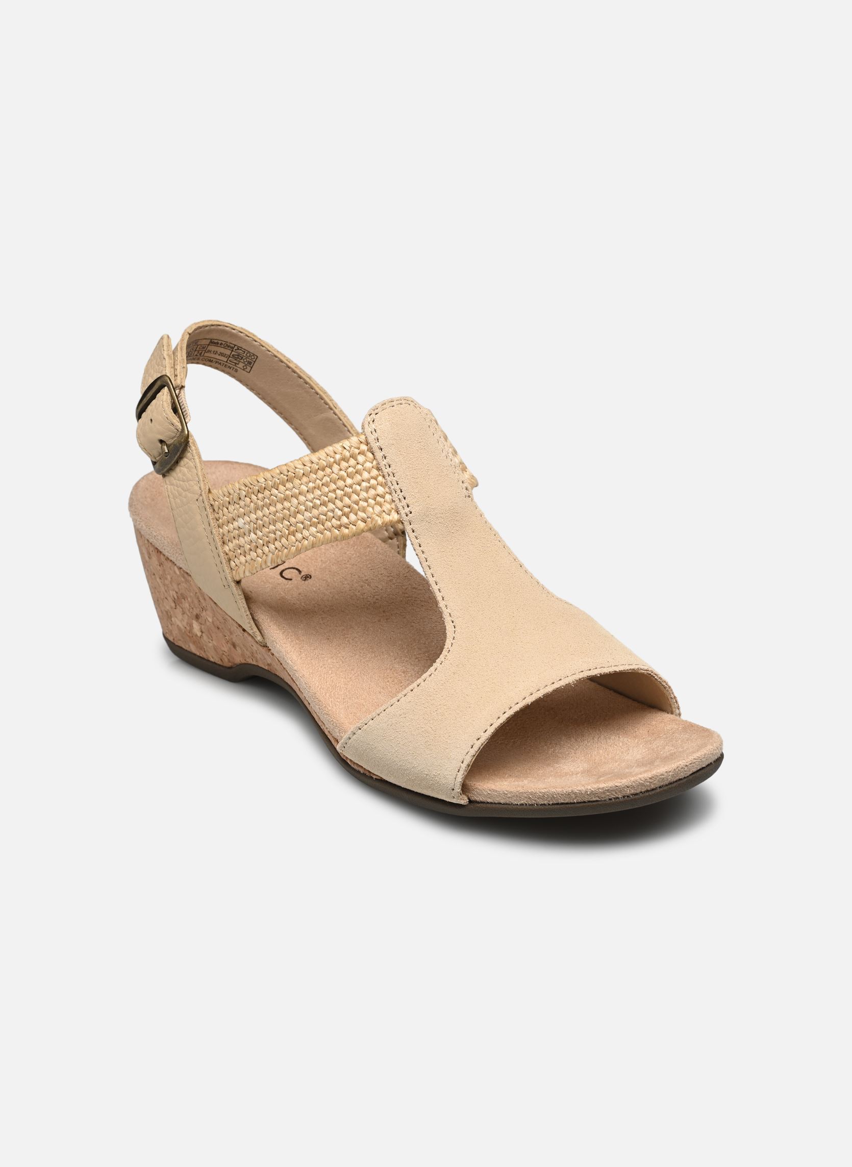 Sandalen met sleehak en plateau Kaytie dames beige Vionic Sandalen met sleehak en plateau Kaytie dames beige SEMOLINA - 250