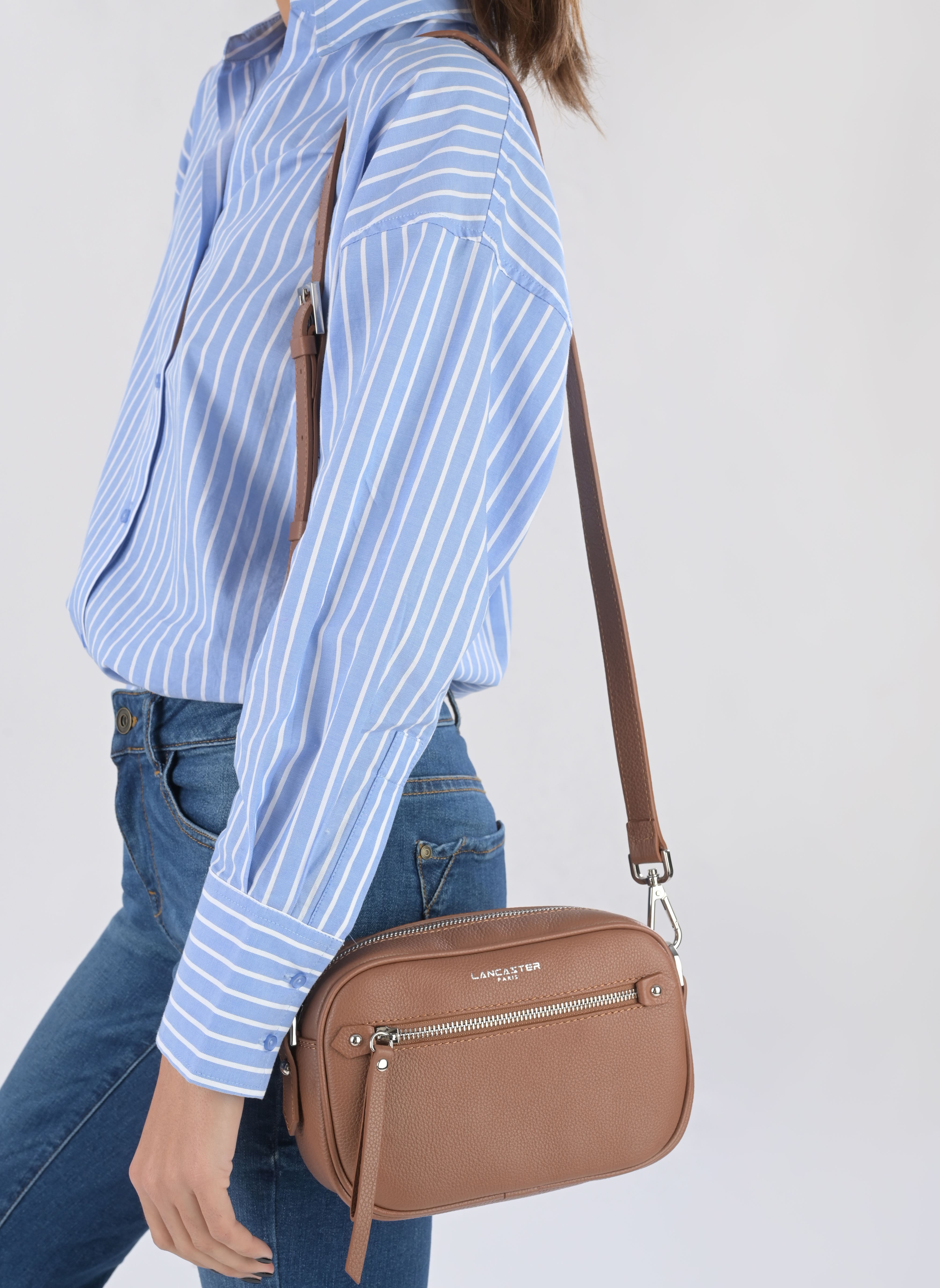 Sacs bandoulière Sac trotteur Zippé Firenze femme marron Lancaster Sacs bandoulière Sac trotteur Zippé Firenze femme marron CAMEL